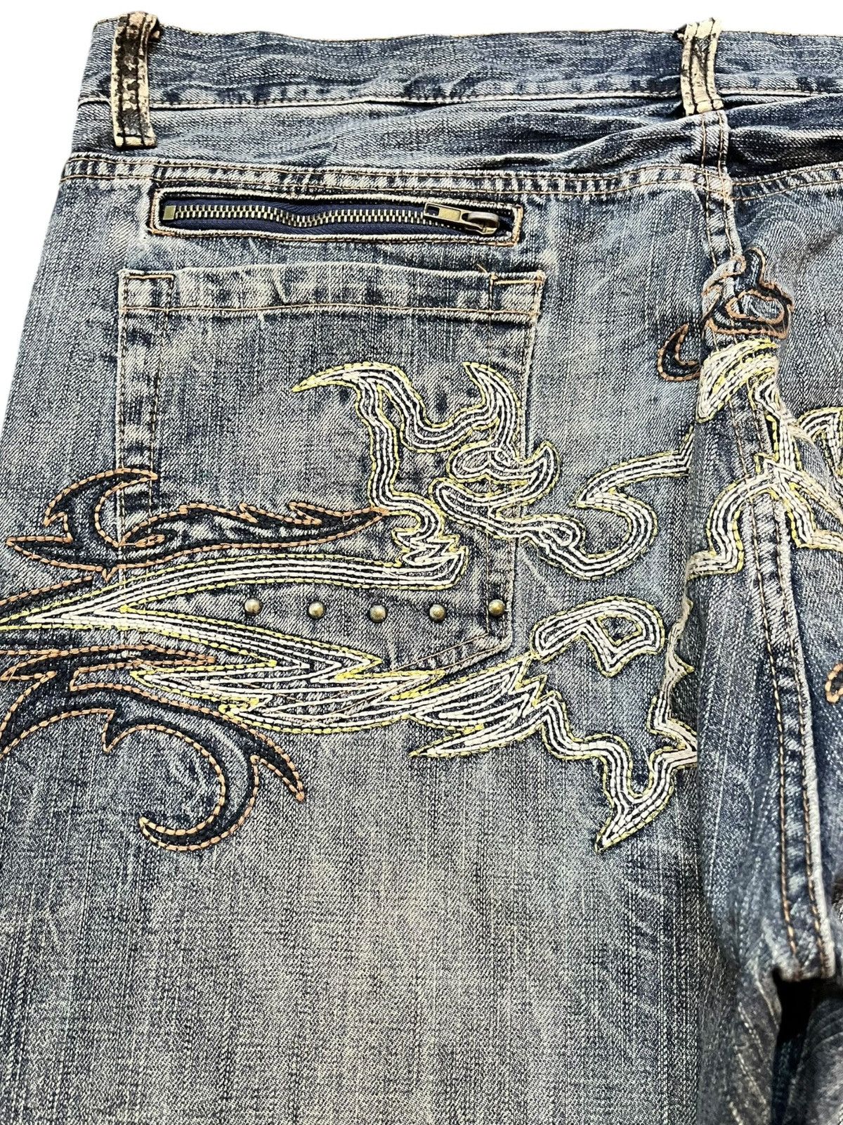 Hysteric Glamour Vintage Sorridere Baggy Honeycomb Embroidery Denim Size US 38 / EU 54 - 7 Thumbnail
