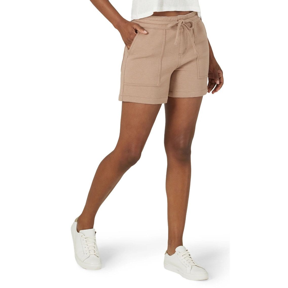 Lee High Rise Relaxed Fit Drawstring waist Shorts oatmeal 20M Size 42" / US 20 - 1 Thumbnail