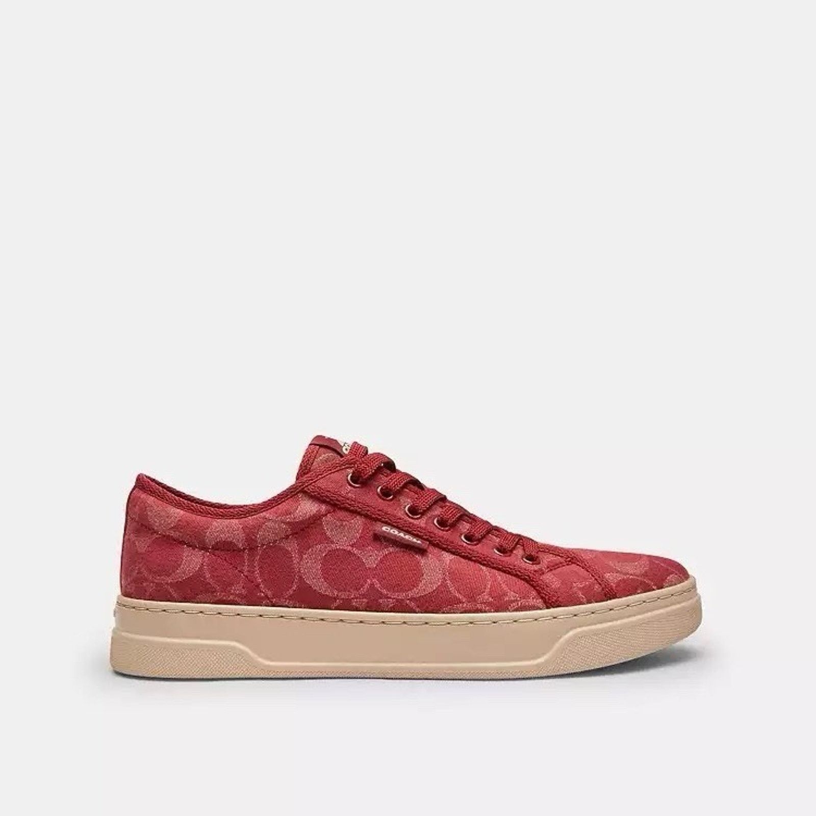 Coach NEW Coach Woman Canvas Sneaker In Signature Denim Red CDE35 Size US 8 / IT 38 - 7 Thumbnail