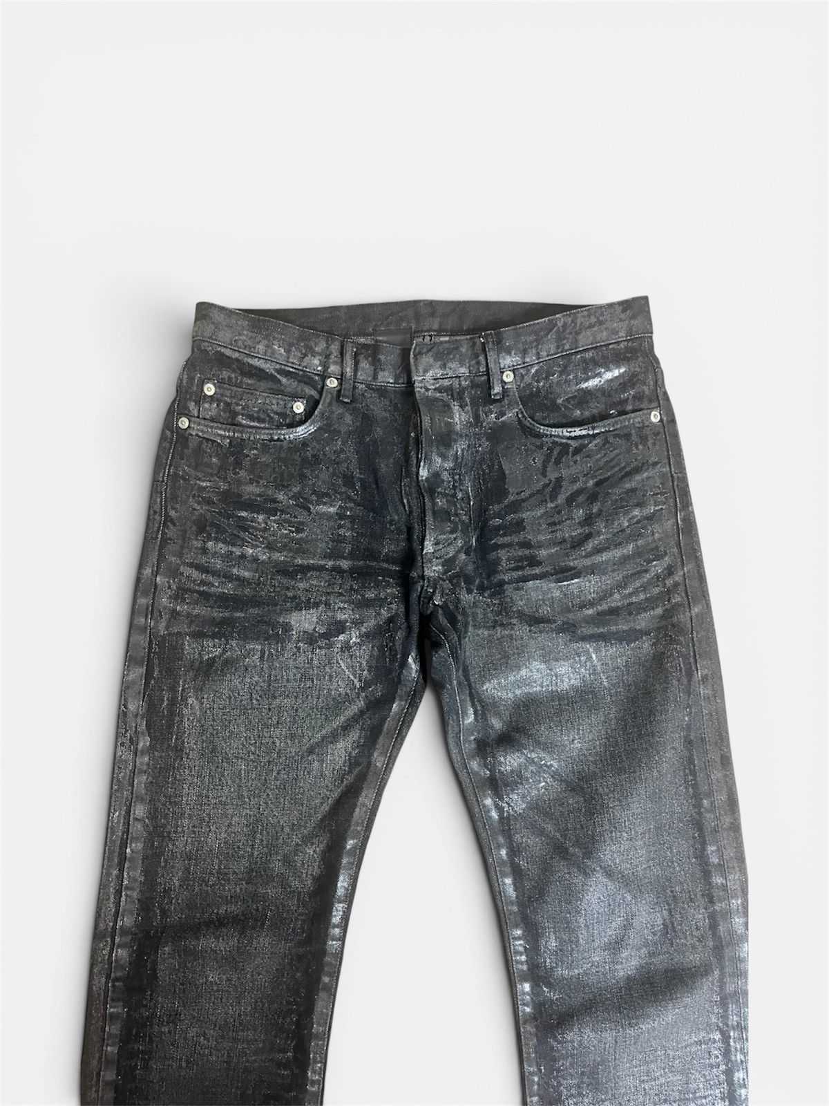 Hedi Slimane 08 Dior Homme Black Luster Denim Size US 30 / EU 46 - 4 Thumbnail
