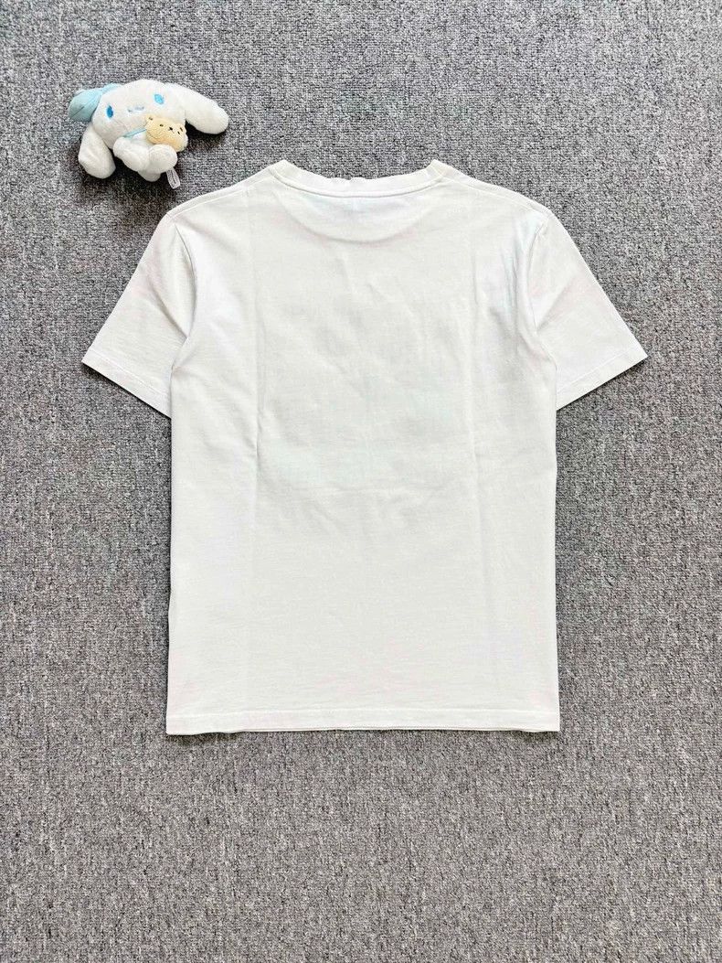 Loewe LOEWE White mosaic embroidered logo short sleeve T-shirt Size M / US 6-8 / IT 42-44 - 2 Thumbnail