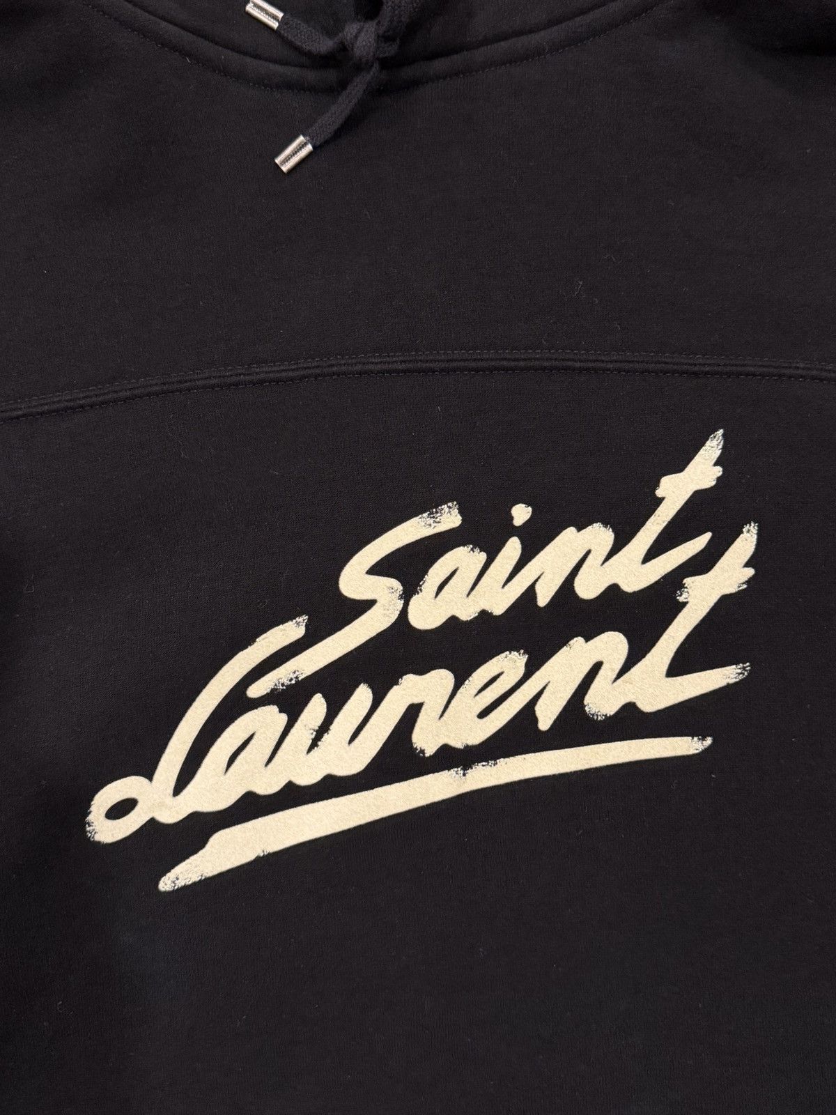 Saint Laurent Paris Saint Laurent Paris Signature 50s Logo Black Hoodie 2023 Size US XXL / EU 58 / 5 - 7 Thumbnail