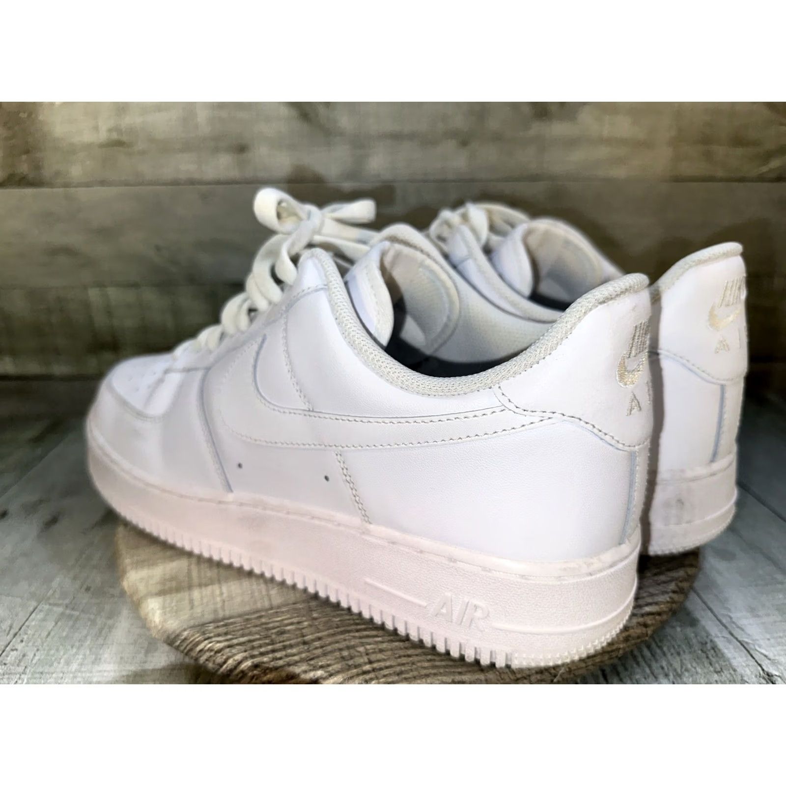Nike Nike Air Force 1 Low '07 White Men's Size 12 Sneaker Leather Shoes Size US 12 / EU 45 - 4 Thumbnail