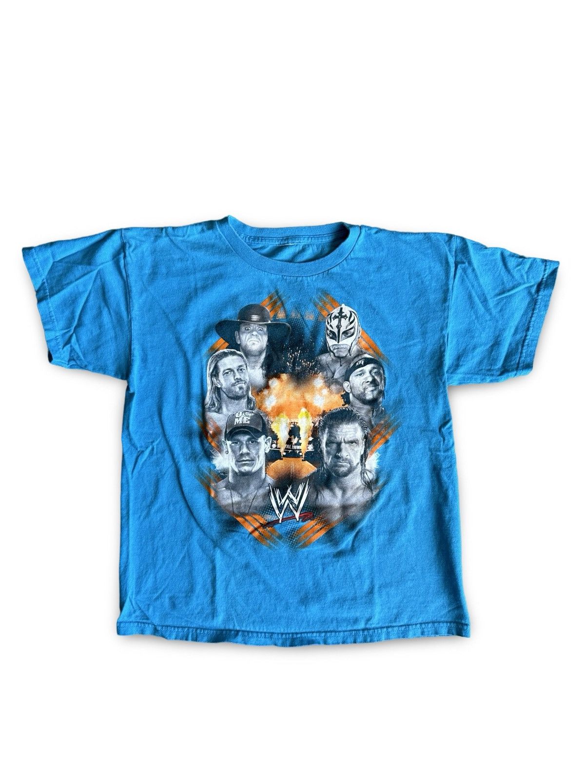 Vintage × WWE Blue WWE T-shirt Size US M / EU 48-50 / 2 - 1 Thumbnail
