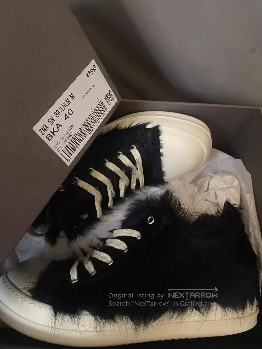 Rick Owens rick owens low-top fur sneakers size 40-yw. Size US 7 / EU 40 - 6 Thumbnail