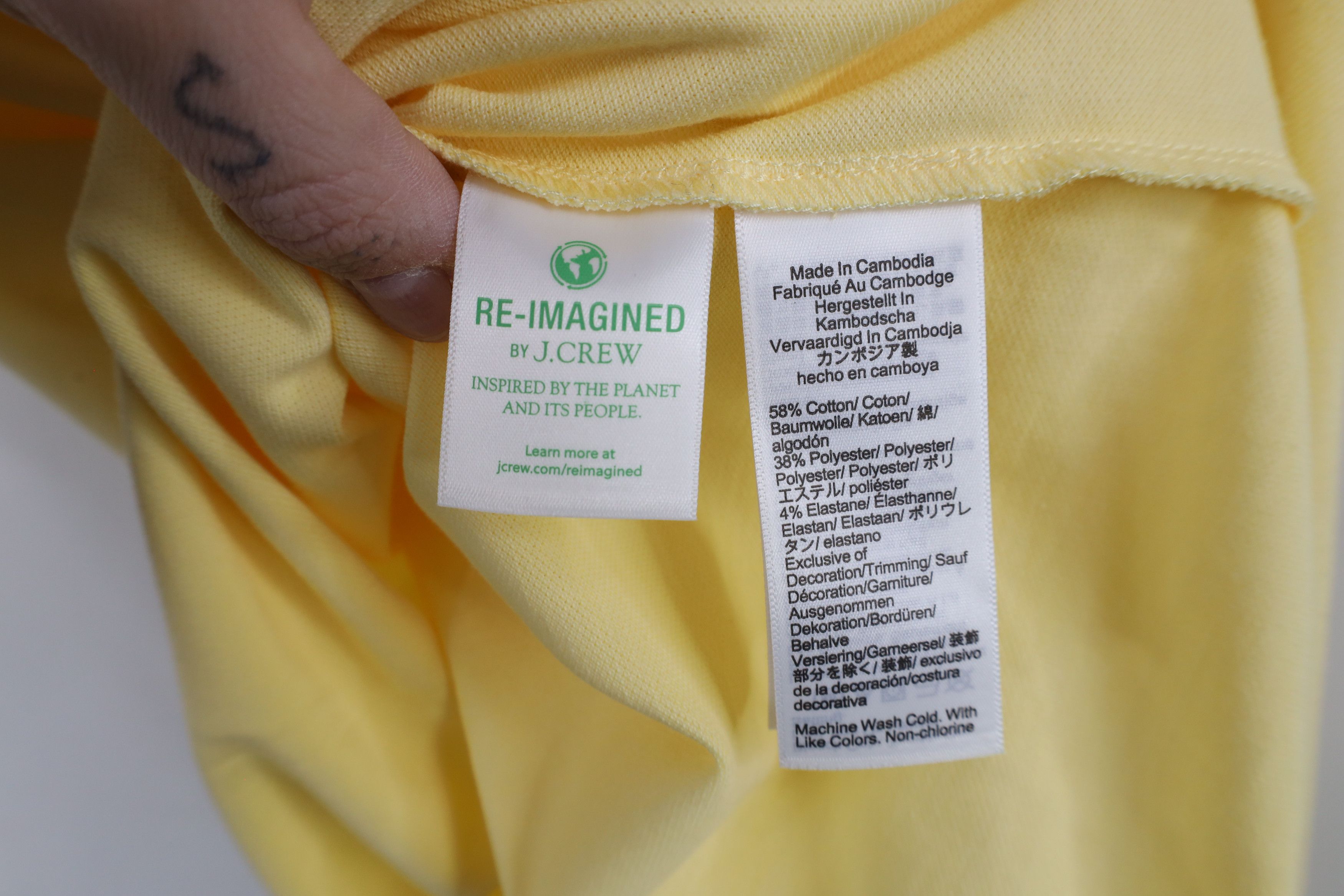 J.Crew × Vintage New J Crew Cotton Untucked Short Sleeve Polo Shirt Yellow Size US L / EU 52-54 / 3 - 7 Thumbnail