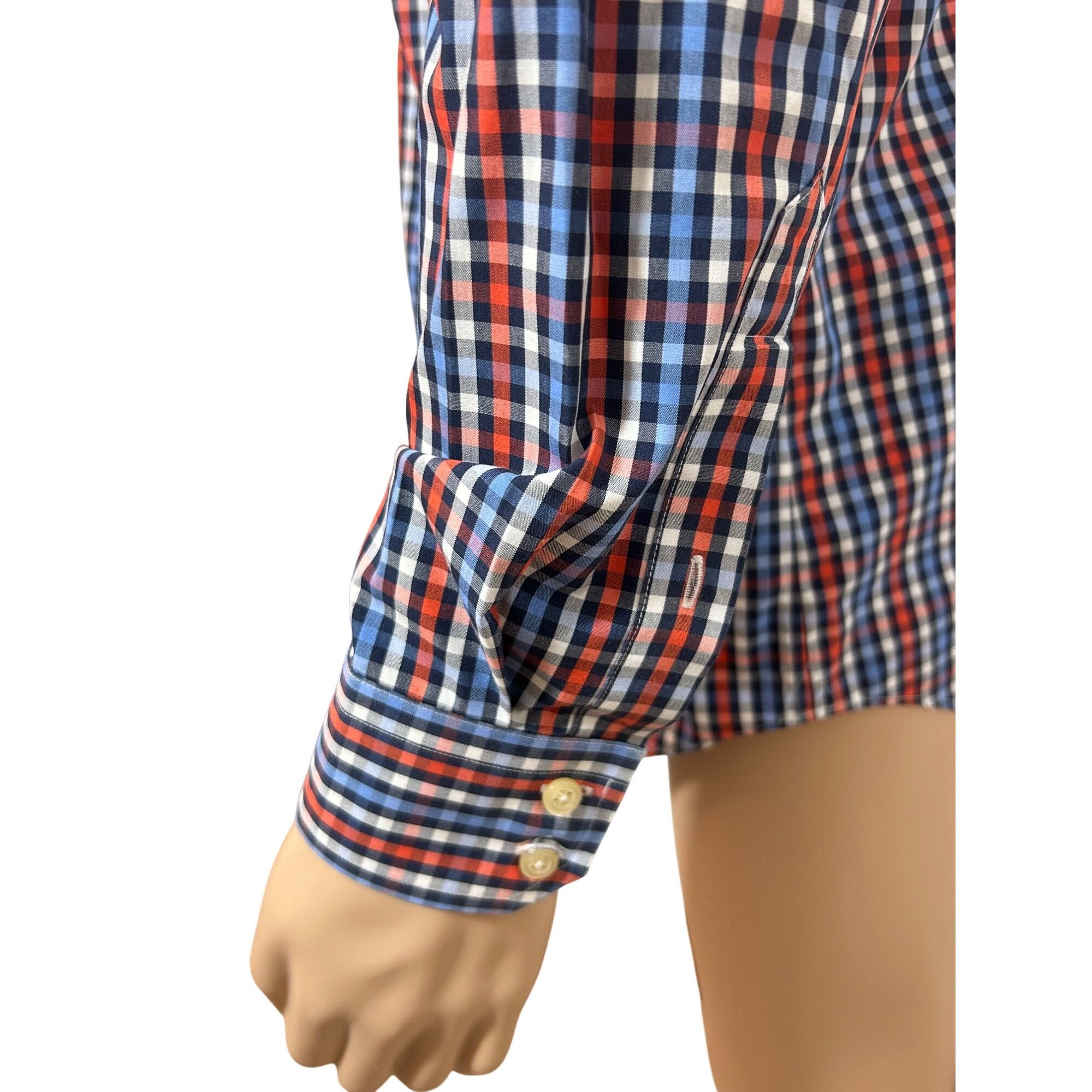 Banana Republic Banana Republic Men Button Up Shirt M Slim Fit Checked Red Size US M / EU 48-50 / 2 - 13 Thumbnail