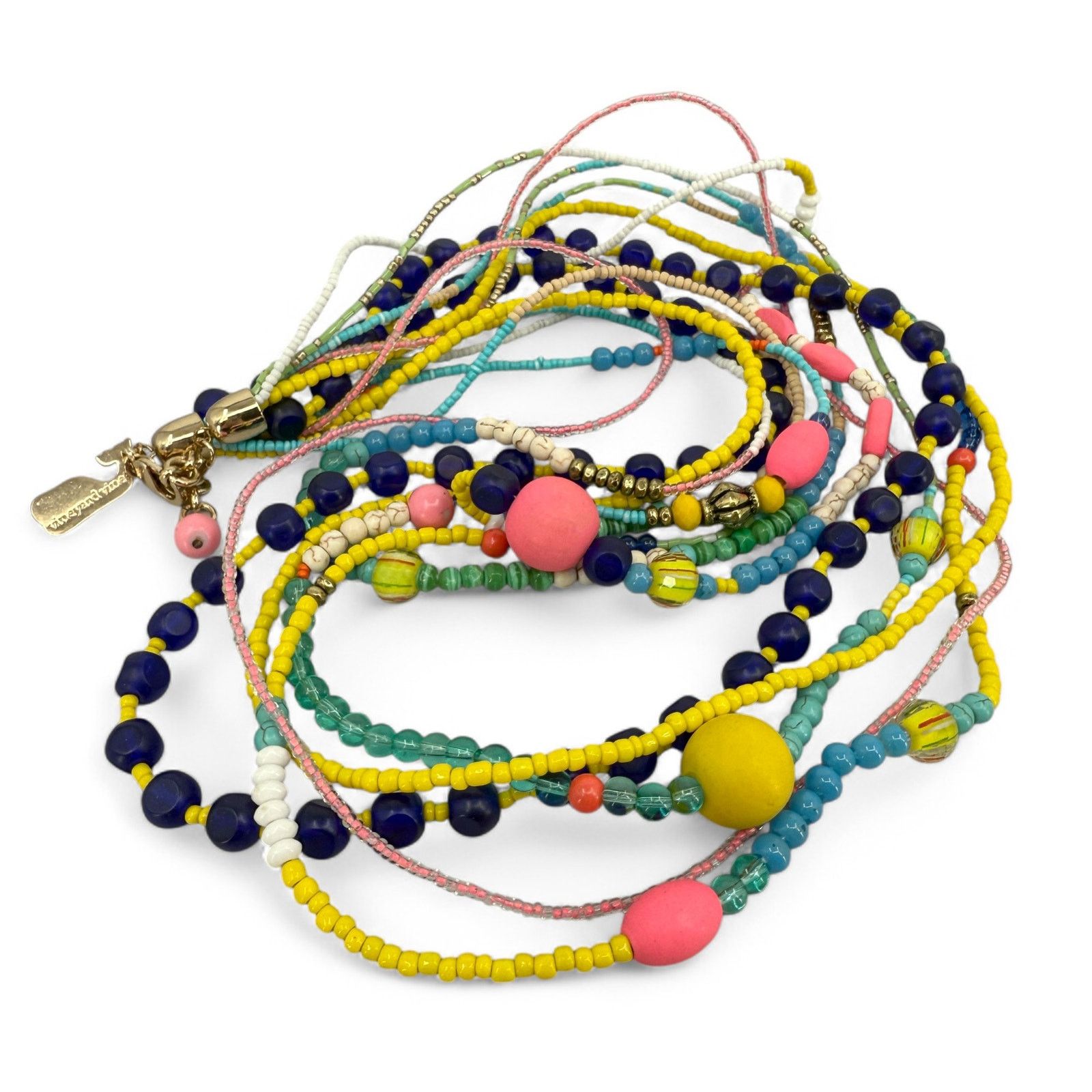 Vineyard Vines Vineyard Vines Colorful Layered Boho Statement Necklace Size ONE SIZE - 11 Thumbnail