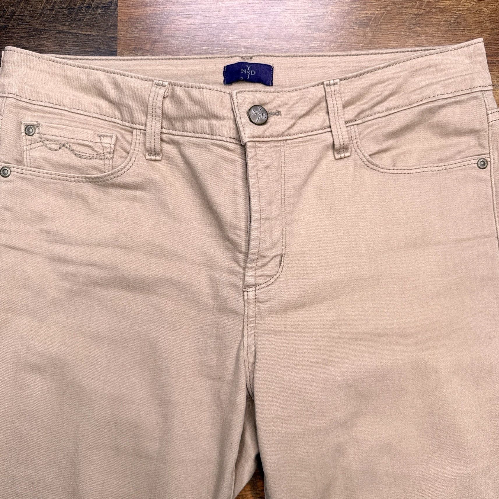 NYDJ NYDJ Jeans Ankle 6 Tan Mid Rise Stretch Size 28" / US 6 / IT 42 - 2 Thumbnail
