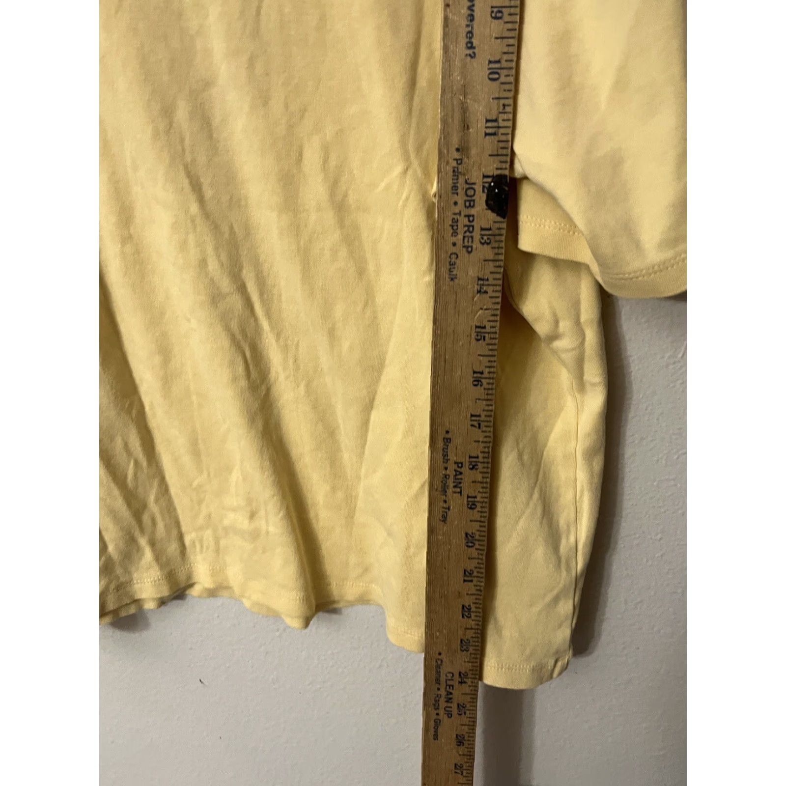 Vintage Chico's T-Shirt Women's 3 Yellow Round Neck Short Sleeve Solid Cotton Tee Size XS / US 0-2 / IT 36-38 - 4 Thumbnail