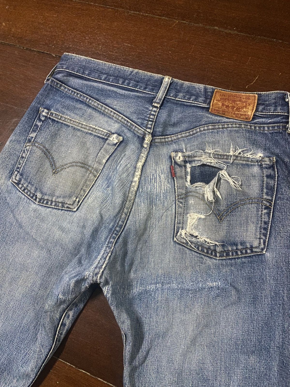 Levi's Vintage Redline Levi's Big E 503B LVC rework distressed Size US 32 / EU 48 - 14 Thumbnail