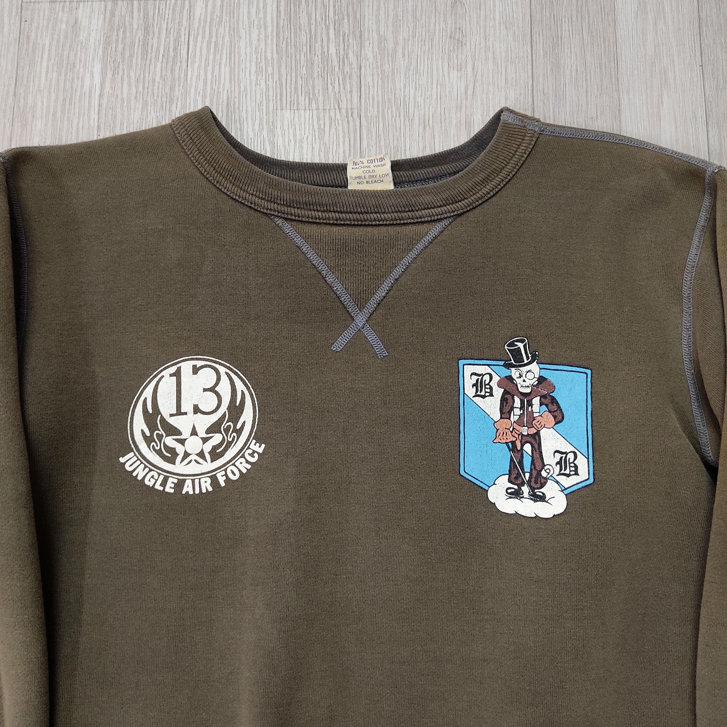 Buzz Rickson's Vintage 80s Buzz Rickson Jungle Air Force Sweatshirt Size US S / EU 44-46 / 1 - 5 Thumbnail