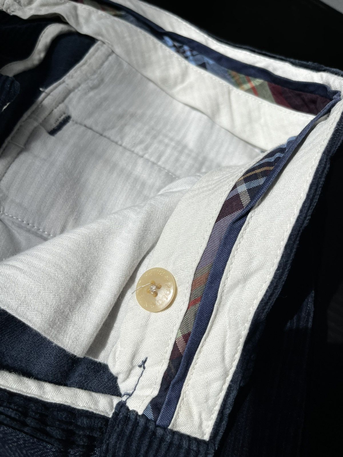 Polo Ralph Lauren × RRL Ralph Lauren × Ralph Lauren Vintage Polo Ralph Lauren Cords Pants Corduroy Beige Rare Size US 31 - 15 Thumbnail