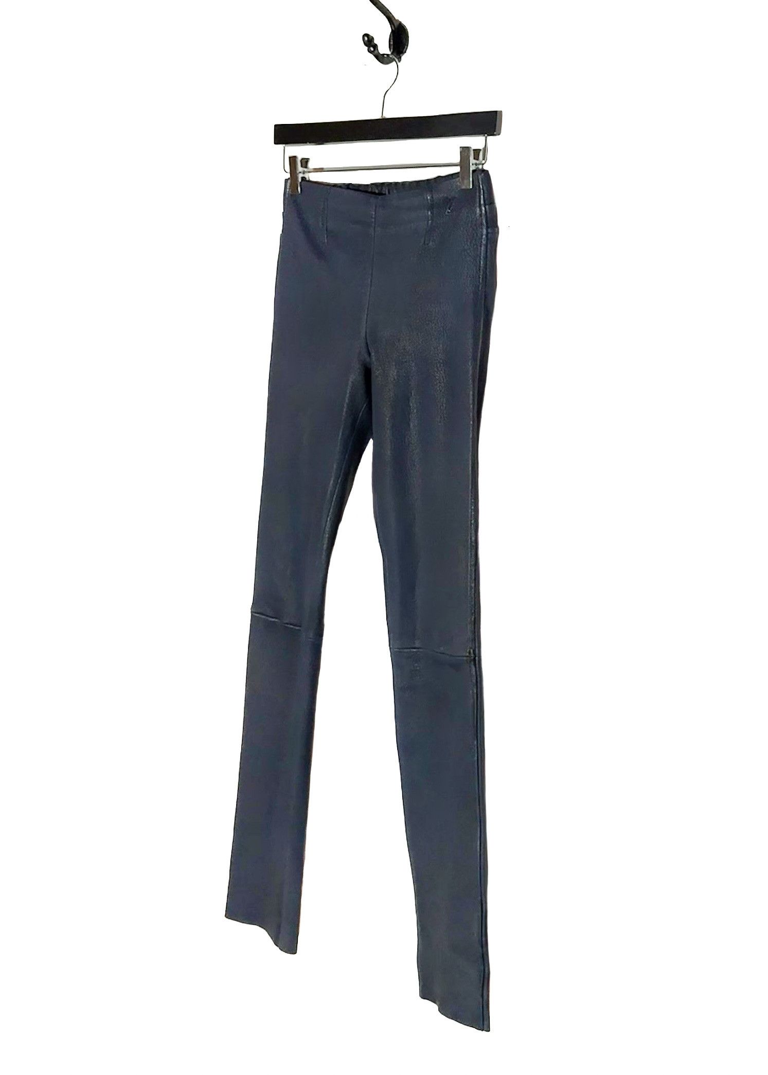 Louis Vuitton Louis Vuitton 2013 Navy Blue Lambskin Leather Leggings Size 27" / US 4 / IT 40 - 2 Thumbnail