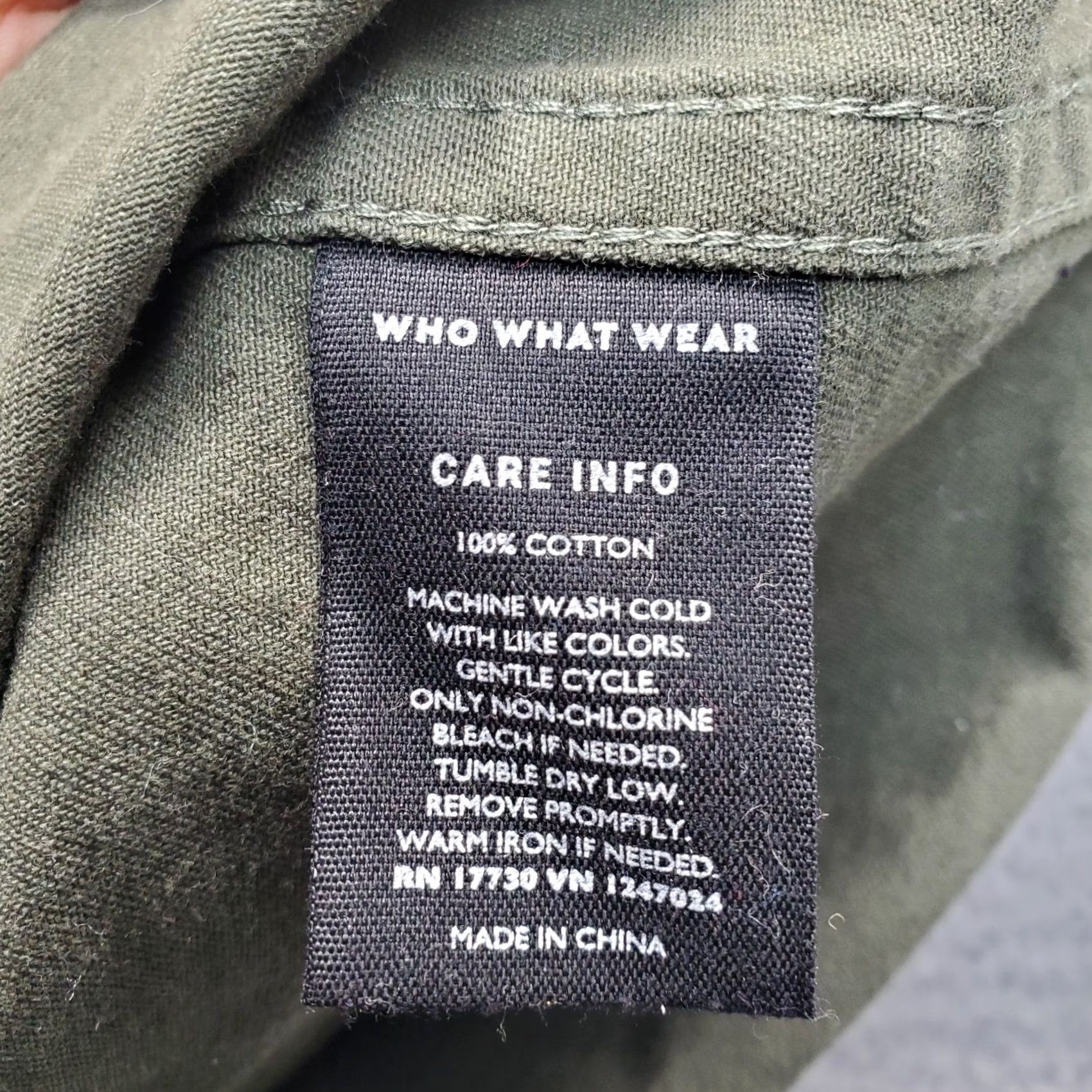 Vintage Who What Wear Jacket Womens L Green Cotton Collared Snap Front Shacket Casual Size L / US 10 / IT 46 - 6 Thumbnail