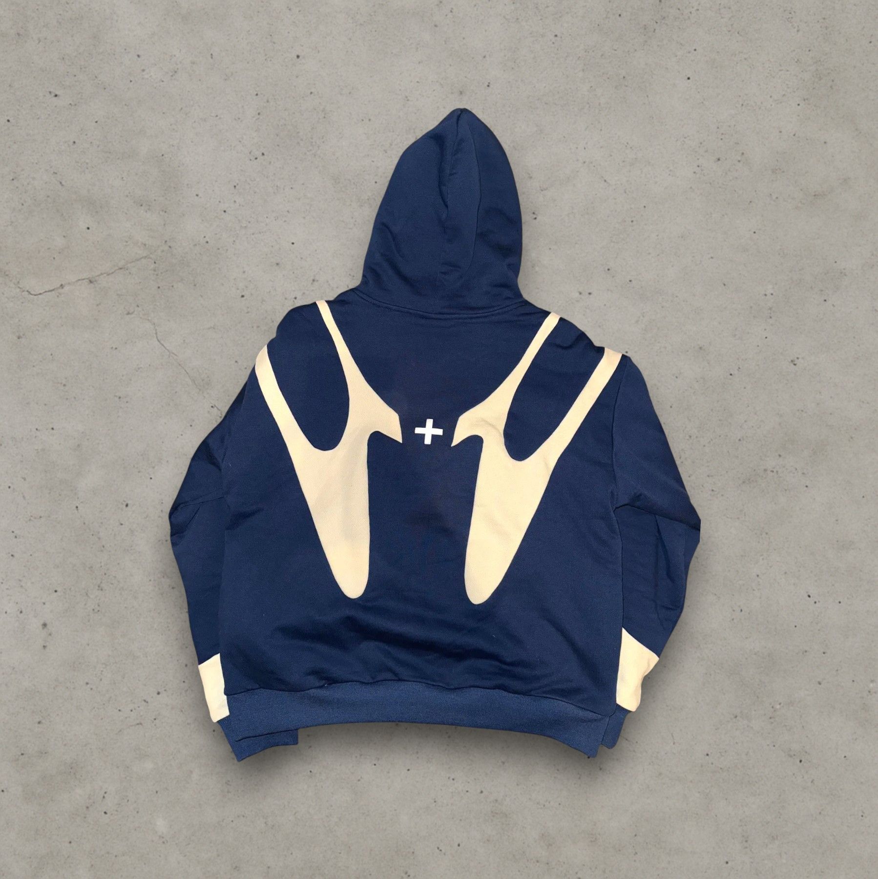 Other Y2K Streetwear Zip-Up Hoodie – Navy Blue & White Size US L / EU 52-54 / 3 - 2 Thumbnail