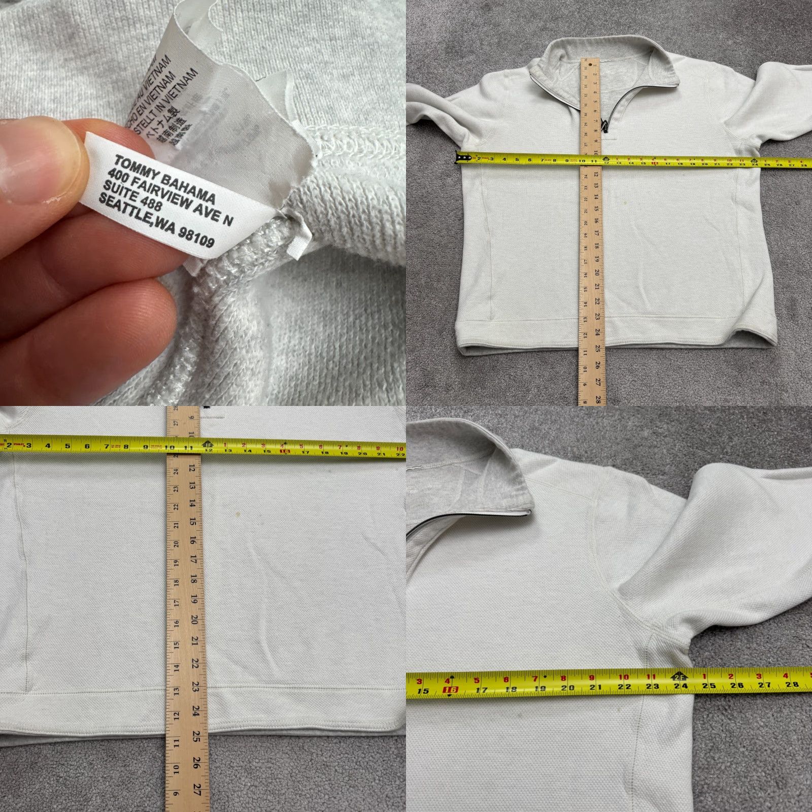 Tommy Bahama Tommy Bahama Sweatshirt 1/4 Zip Pullover Mens Large Gray Knit Outdoor All Seasons Lightweight Size US L / EU 52-54 / 3 - 9 Thumbnail