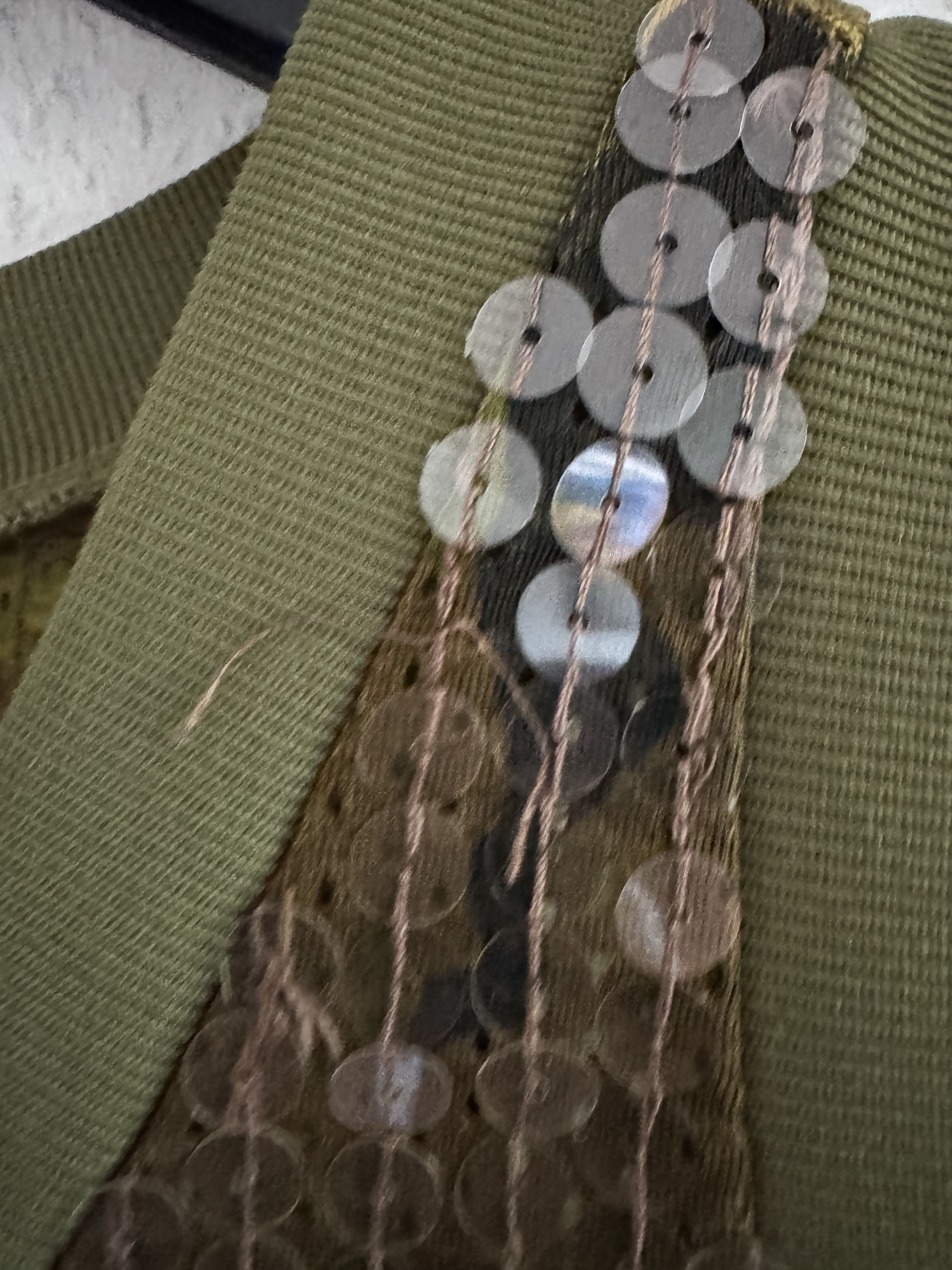Jeremy Scott Sequin Camo Dress Tank Top Size US L / EU 52-54 / 3 - 5 Thumbnail
