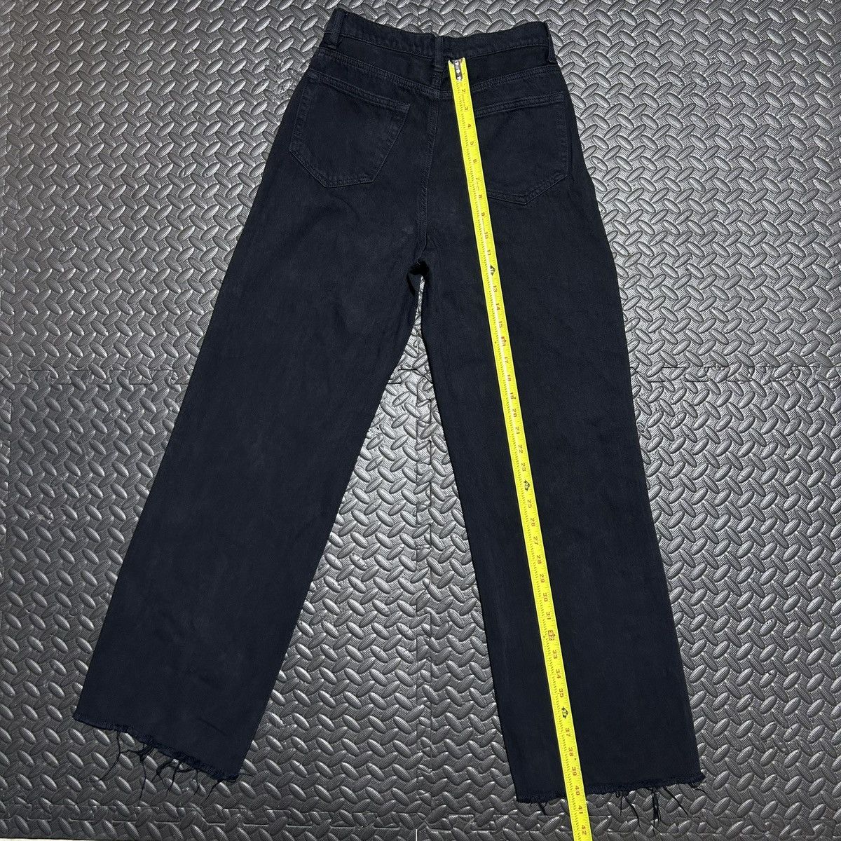 Fashion Nova Fashion Nova Wide Leg Black Jeans Denim Frayed Hem Size 3 Size 24" / US 00 / IT 34 - 10 Thumbnail