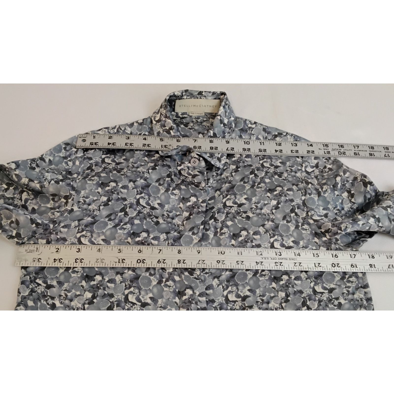 Stella McCartney Stella McCartney 100% Silk Blouse Women's 38 Blue & White Size XS / US 0-2 / IT 36-38 - 10 Thumbnail