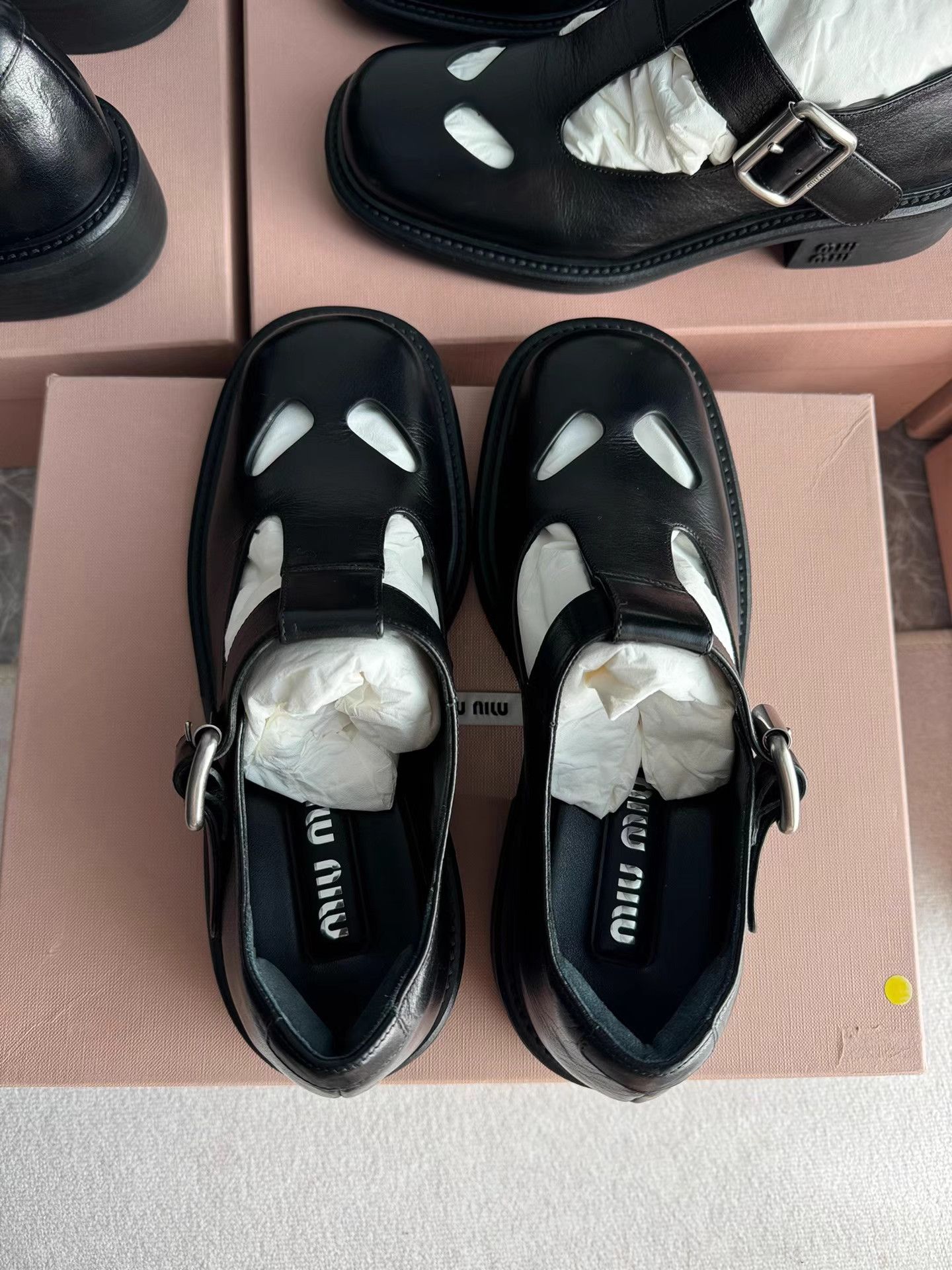 Miu Miu MiuMiu Runway T-Strap Mary Jane Shoes K6 Size US 6.5 / IT 36.5 - 5 Thumbnail