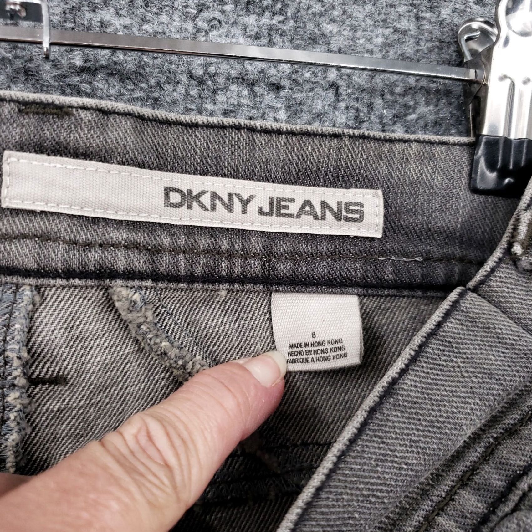 DKNY DKNY Jeans Womens Jeans Mid-Rise Bootcut Gray Stone Wash Denim Size 8 5-Pocket Zip Closure Size 30" / US 8 / IT 44 - 3 Thumbnail