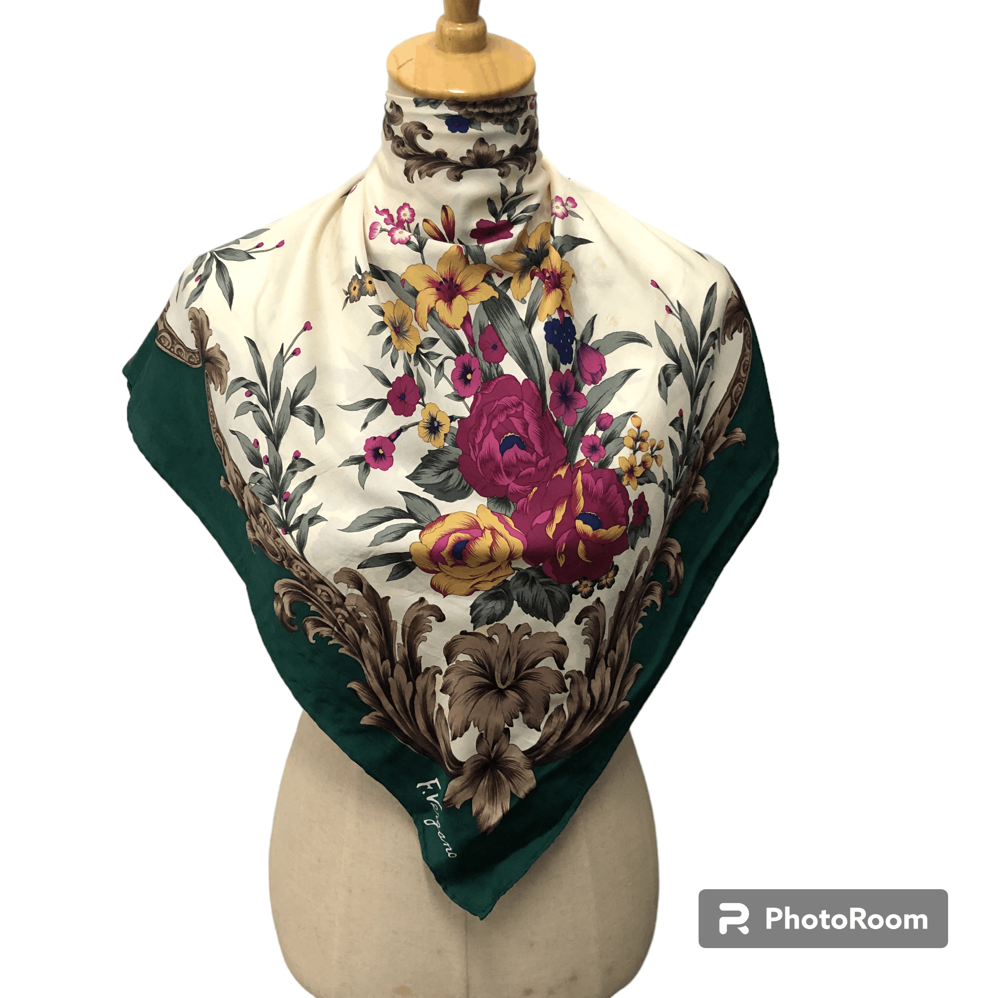 Other F. Vergano Luxury Hand Rolled Silk Scarf M1107 Size ONE SIZE - 1 Thumbnail