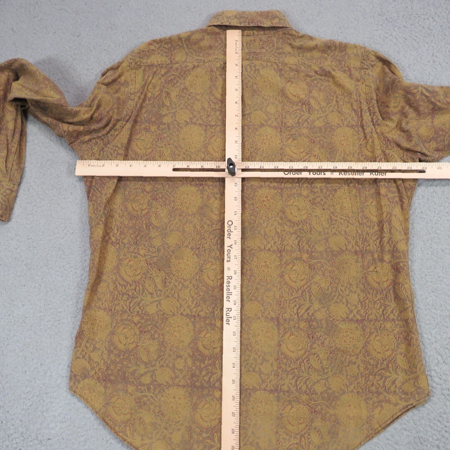 Polo Ralph Lauren VTG Polo Ralph Lauren Shirt Mens Medium Brown Floral Abstract ESTATE Button Up Size US M / EU 48-50 / 2 - 6 Thumbnail