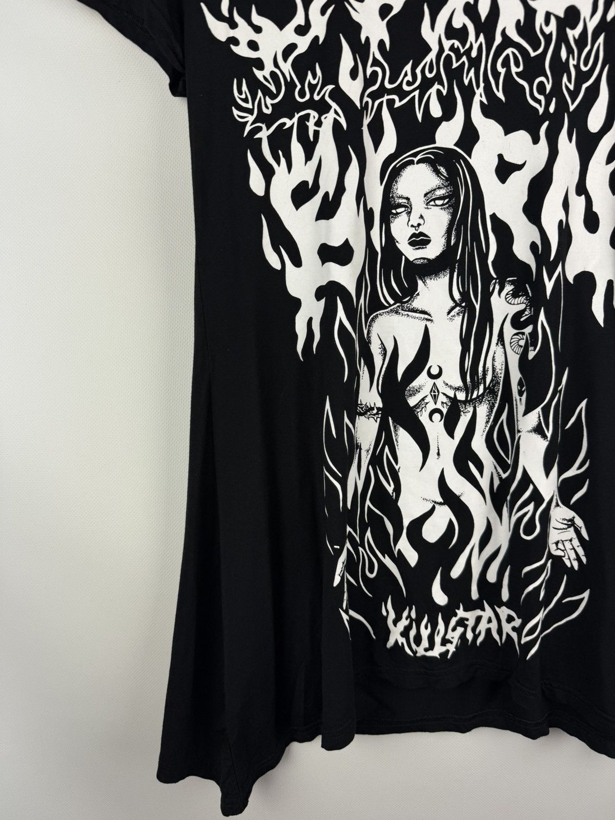 Killstar Killstar Ladies Gothic Graphic Print Short Sleeve T Shirt Size XS / US 0-2 / IT 36-38 - 6 Thumbnail