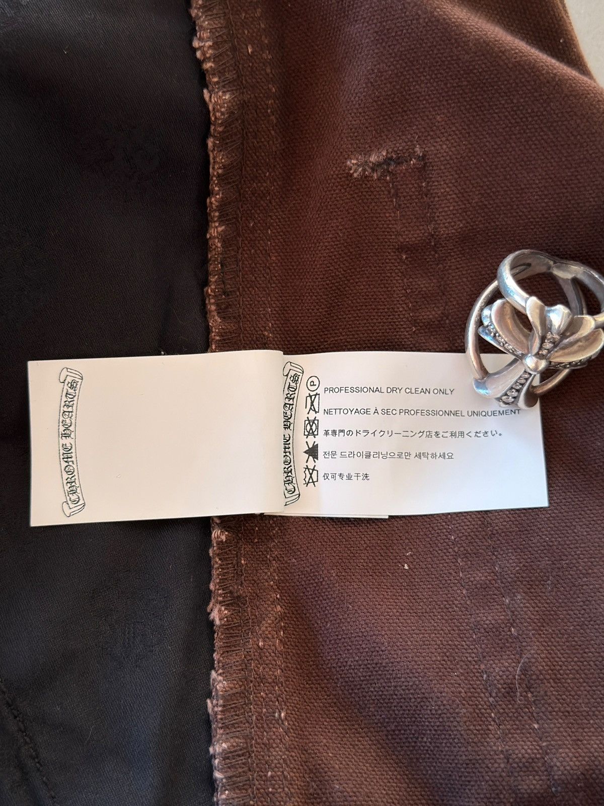 Chrome Hearts Chrome Hearts 1/1 Goat Leather Patched Brown Carpenter Pants Size US 32 / EU 48 - 14 Thumbnail