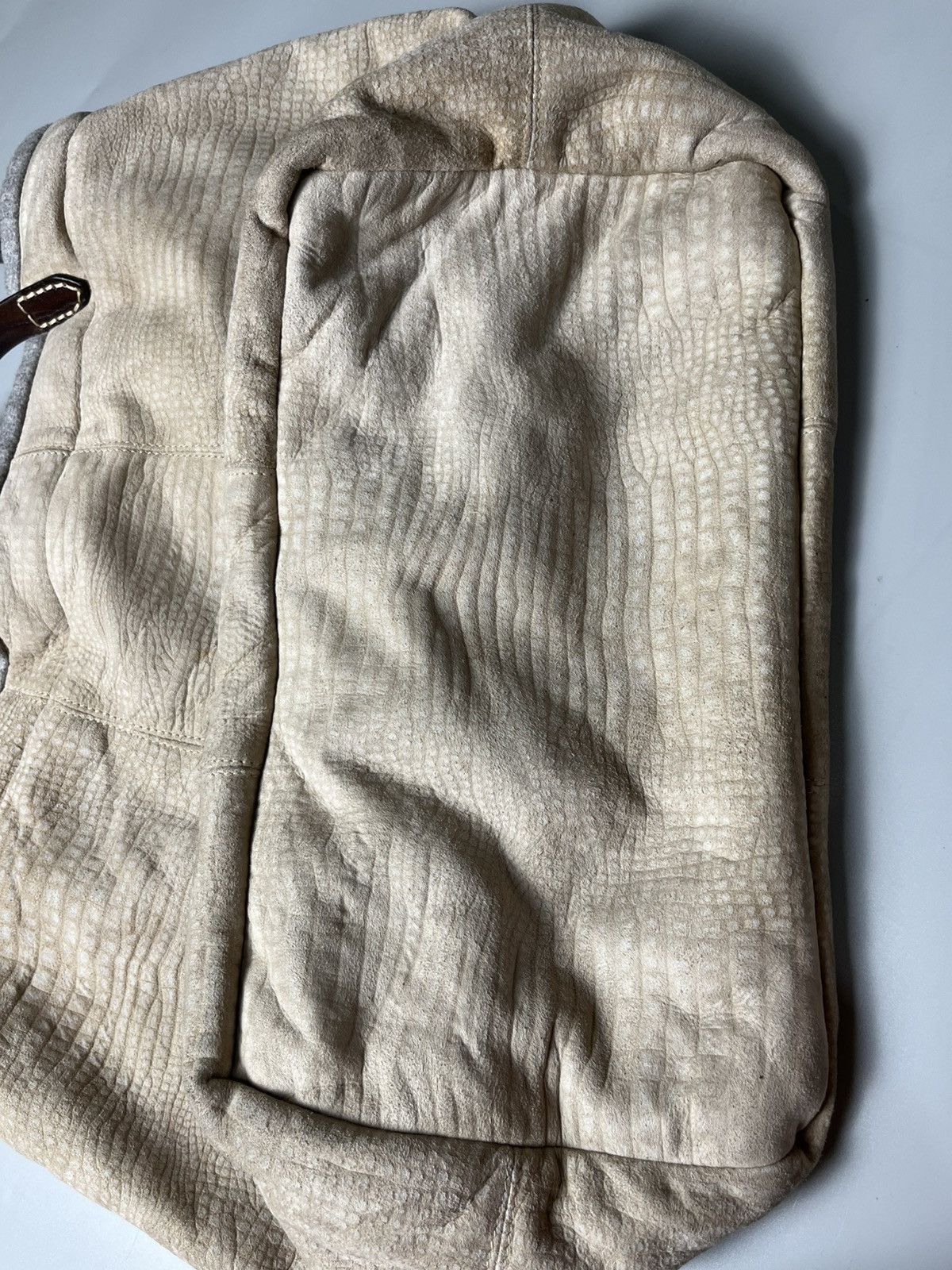 Brunello Cucinelli Brunello Cucinelli crocodile embossed suede tote bag Size ONE SIZE - 3 Thumbnail