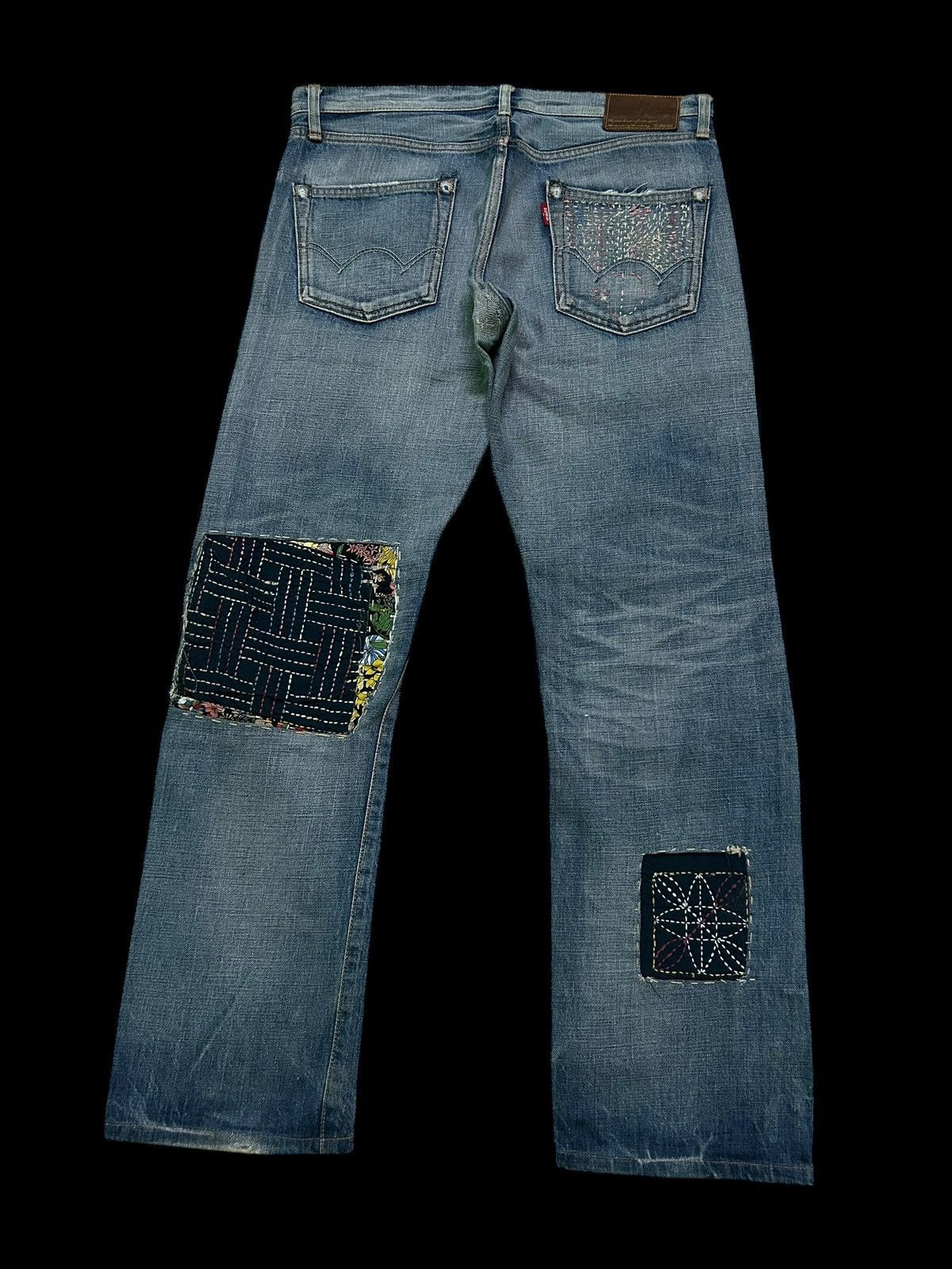 Edwin × Kapital × Vintage 🔥 VINTAGE EDWIN SELVEDGE DISTRESSED CUSTOM MADE DENIM JEANS Size US 34 / EU 50 - 11 Thumbnail