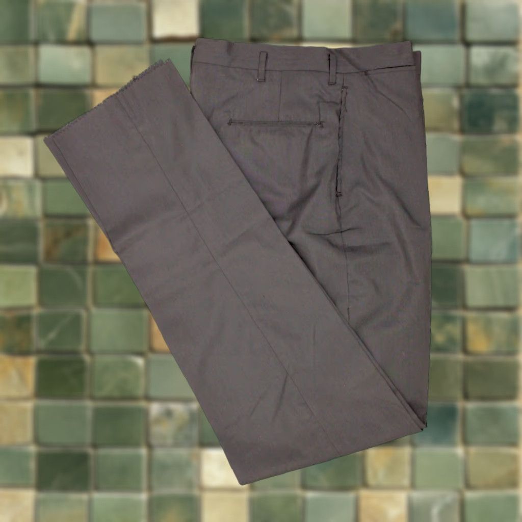 Vintage VINTAGE Men's VTG 1960s NOS Dark Grey Tapered Drop Loop Pants 31x38 60s Trousers Mens Size US 31 - 1 Thumbnail