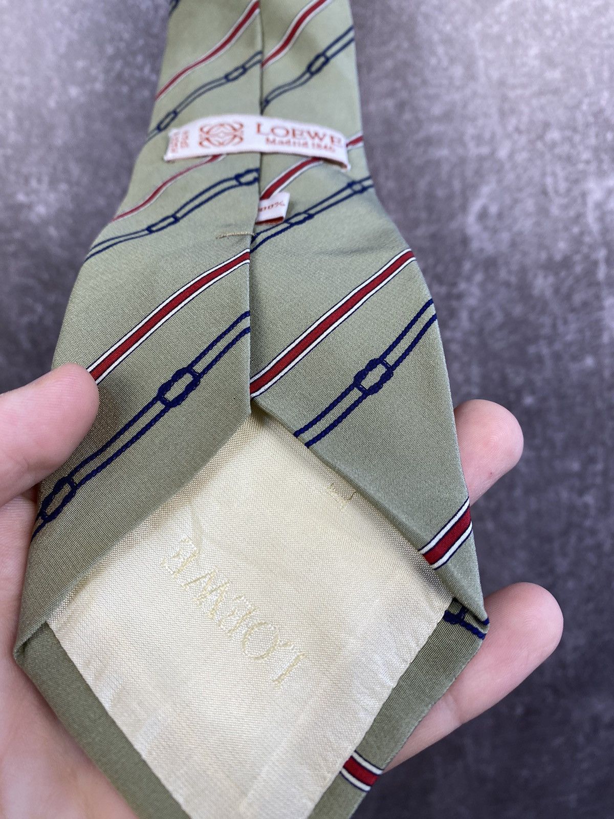Loewe Loewe tie striped italian silk Size ONE SIZE - 6 Thumbnail