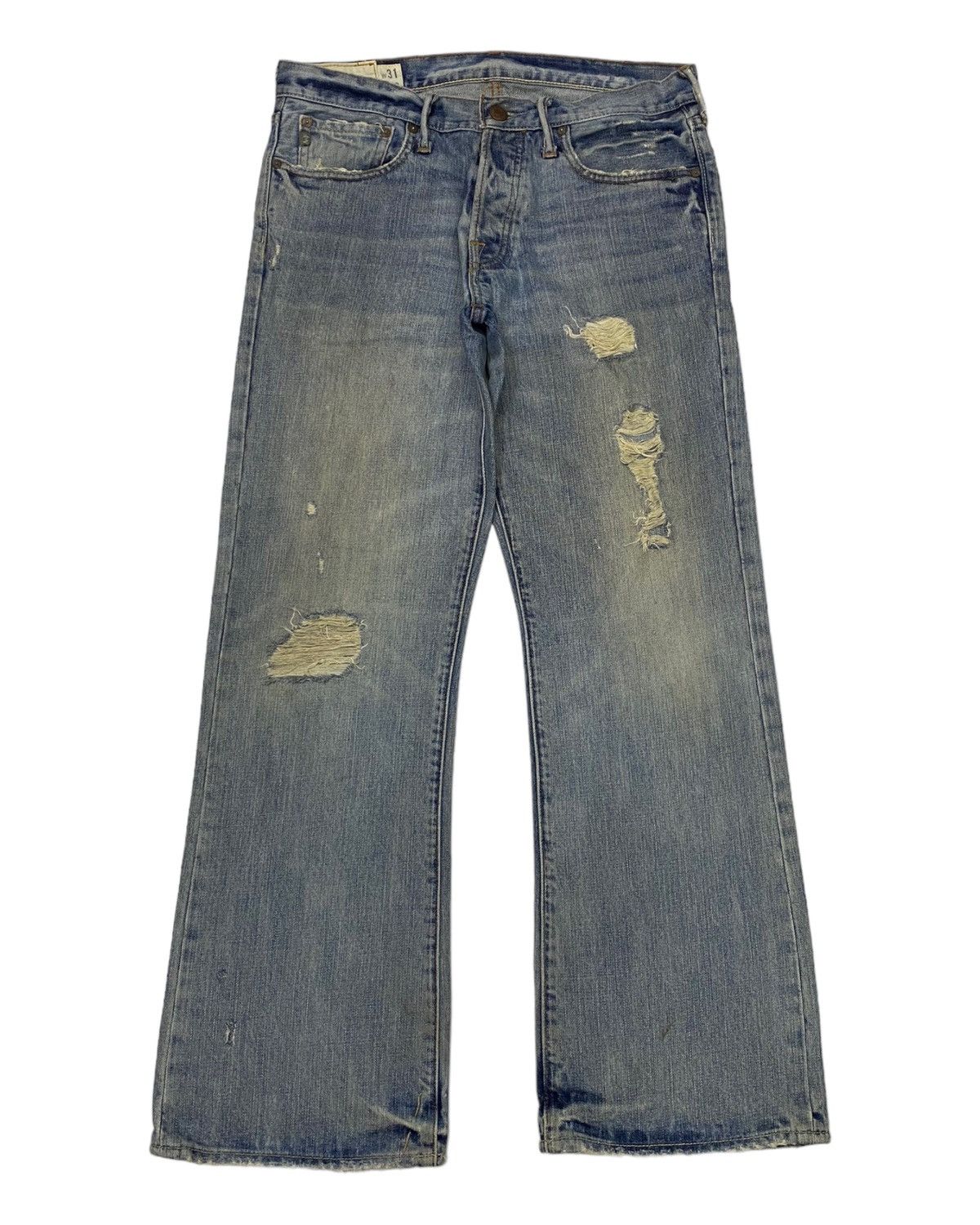 Acne Studios 🔥ABERCROMBIE & FITCH LOW RISE BOOTCUT FLARE JEANS Size US 34 / EU 50 - 2 Thumbnail