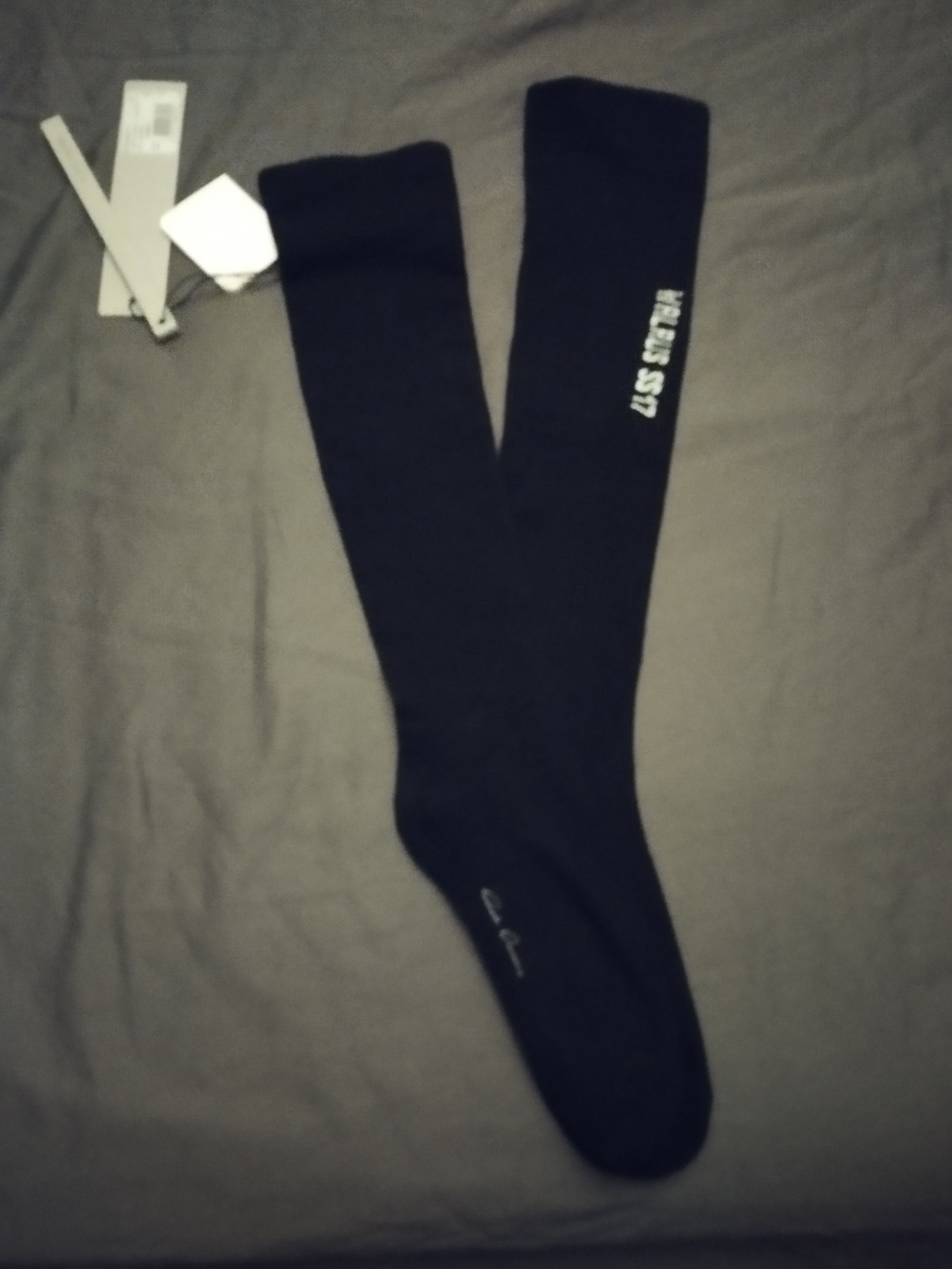 Rick Owens WALRUS SS 17 RICK OWENS HIGH BLACK SOCKS Size 42 - 1 Thumbnail