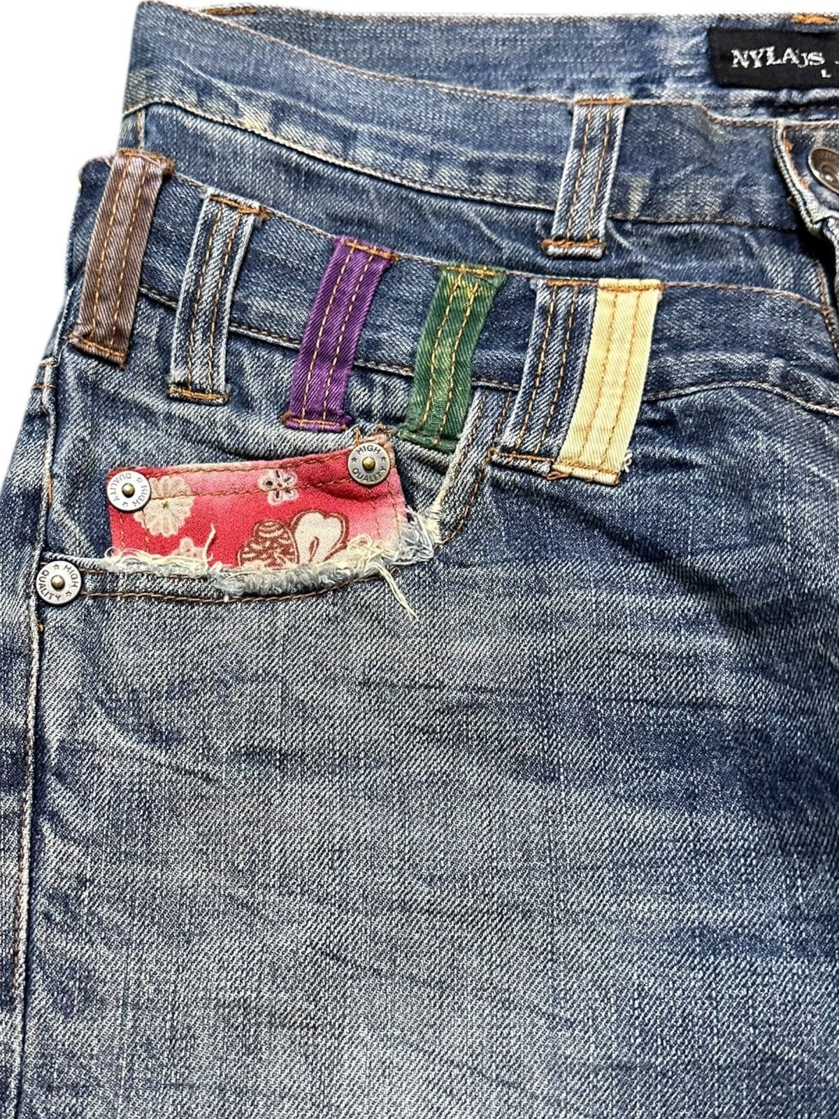 Hysteric Glamour Vintage Nylaus Clothing Double Waist Grunge Honeycomb Denim Size US 32 / EU 48 - 3 Thumbnail