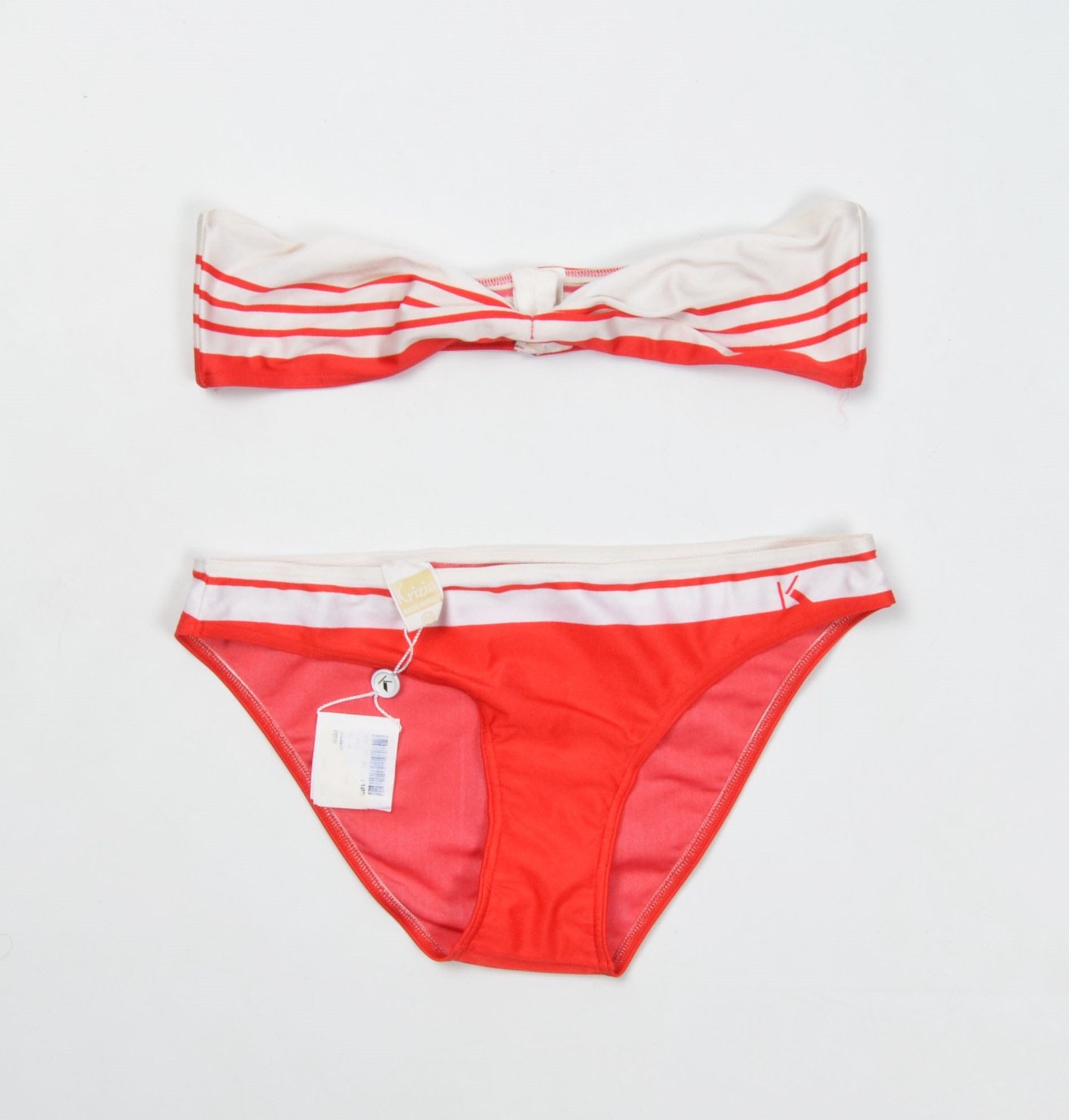 Krizia Vintage Krizia 80's Striped Bikini Swimwear Set Beachwear Size ONE SIZE - 4 Thumbnail