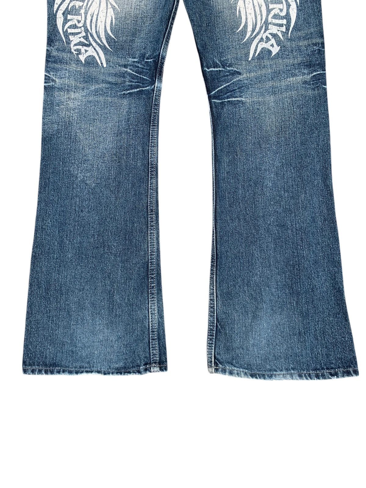 Tornado Mart FLARE JACK SERIKA DOUBLE WAIST WING PUNK DISTRESSED DENIM Size US 32 / EU 48 - 10 Thumbnail