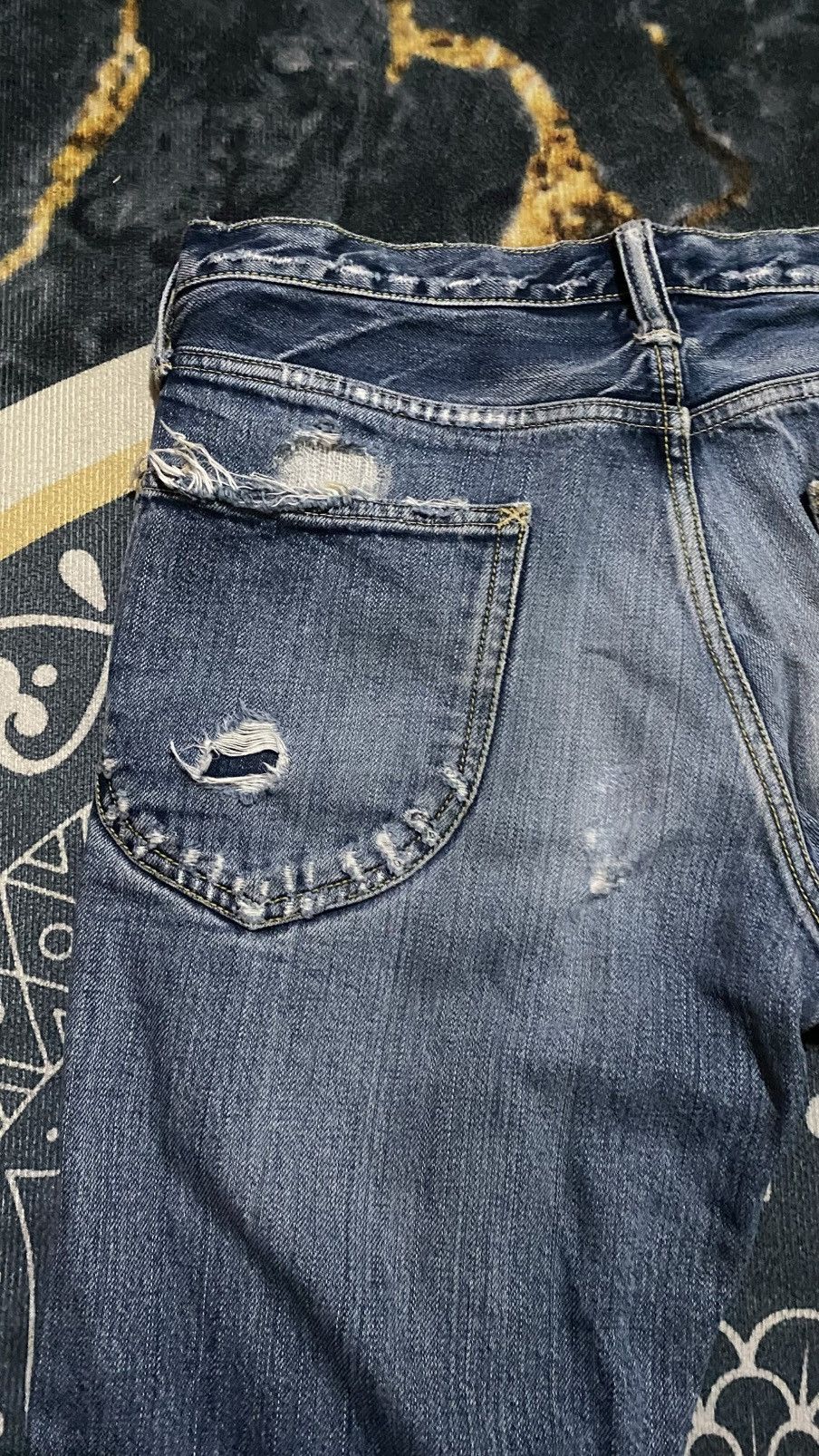 Blue Blue Japan Distressed Blue Blue King Of The Blue Jeans Size US 30 / EU 46 - 9 Thumbnail