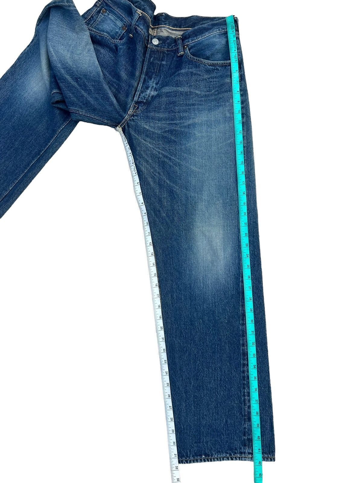 Heller's Cafe Dubbleworks X Warehouse Fade Denim Selvedge Jeans Size US 34 / EU 50 - 5 Thumbnail