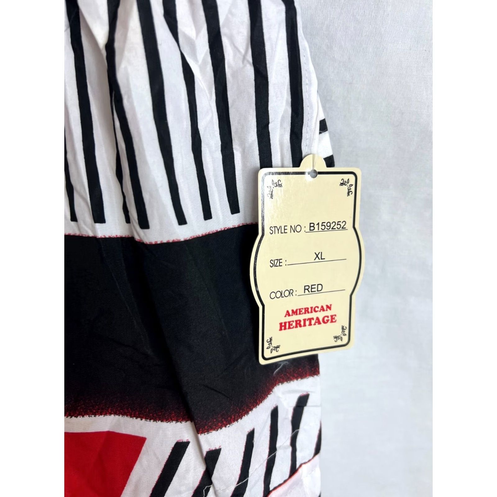 Vintage American Heritage Men's XL Swim Trunks Red White Elastic Lined Bathing Suit New Size 46R - 3 Thumbnail