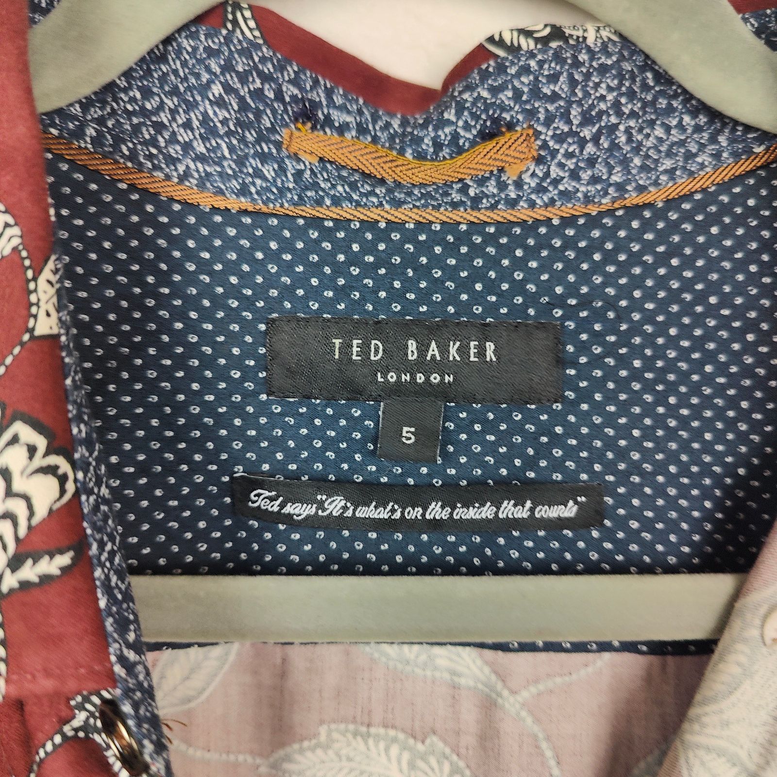 Ted Baker Ted Baker Floral Printed Shirt Mens XL 5 Red Button Down Size US XL / EU 56 / 4 - 4 Thumbnail