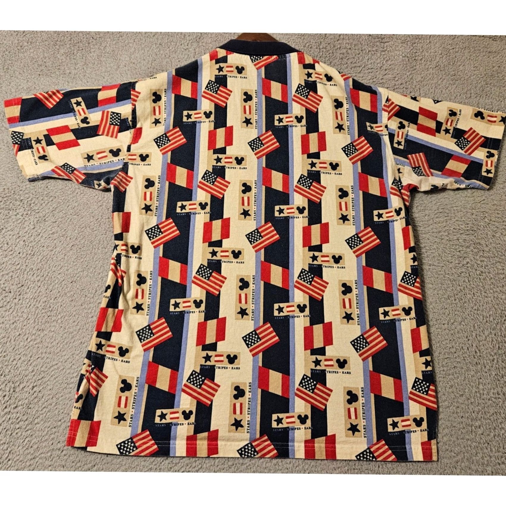 Mickey Unlimited VINTAGE Mickey Inc XXL Patriotic American Flag Polo Shirt Stars Stripes Mens Size US XXL / EU 58 / 5 - 3 Thumbnail