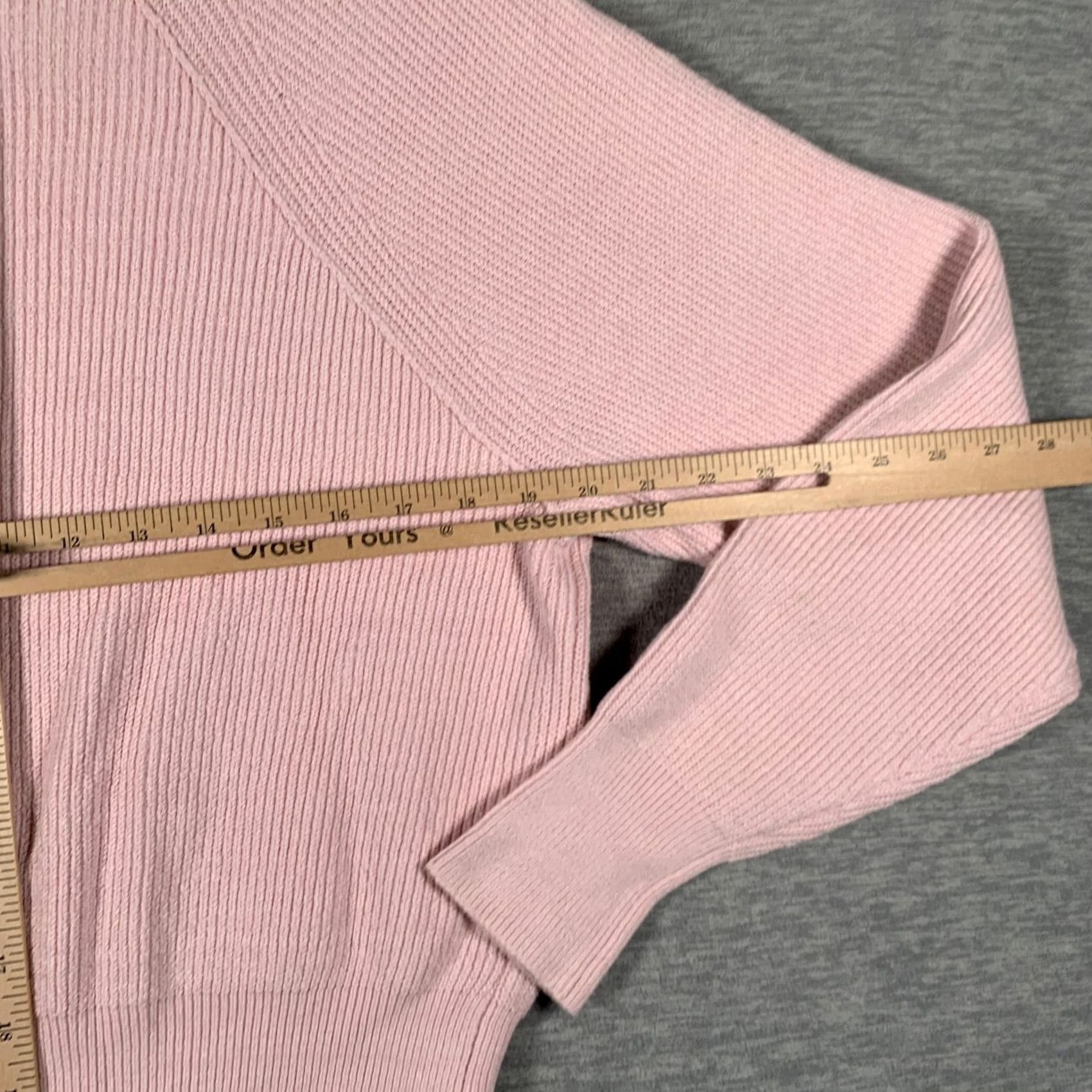 Free People VINTAGE? Free People Sweater Womens M Pink Raglan Crewneck Pullover Knit Ribbed Cotton Blend Solid 90s Casual Womens Size M / US 6-8 / IT 42-44 - 7 Thumbnail