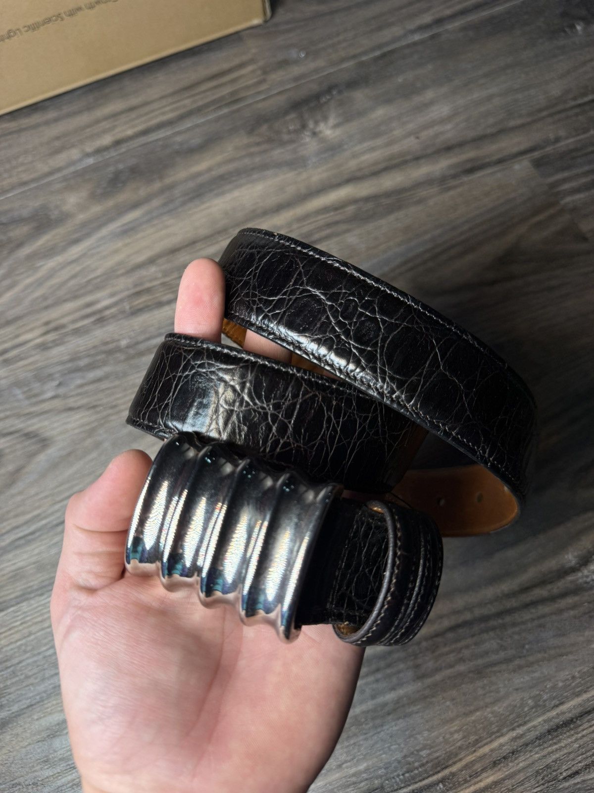MCM Joan & David Calfskin Leather Belt 37” w/ MCM Italian Size ONE SIZE - 1 Thumbnail