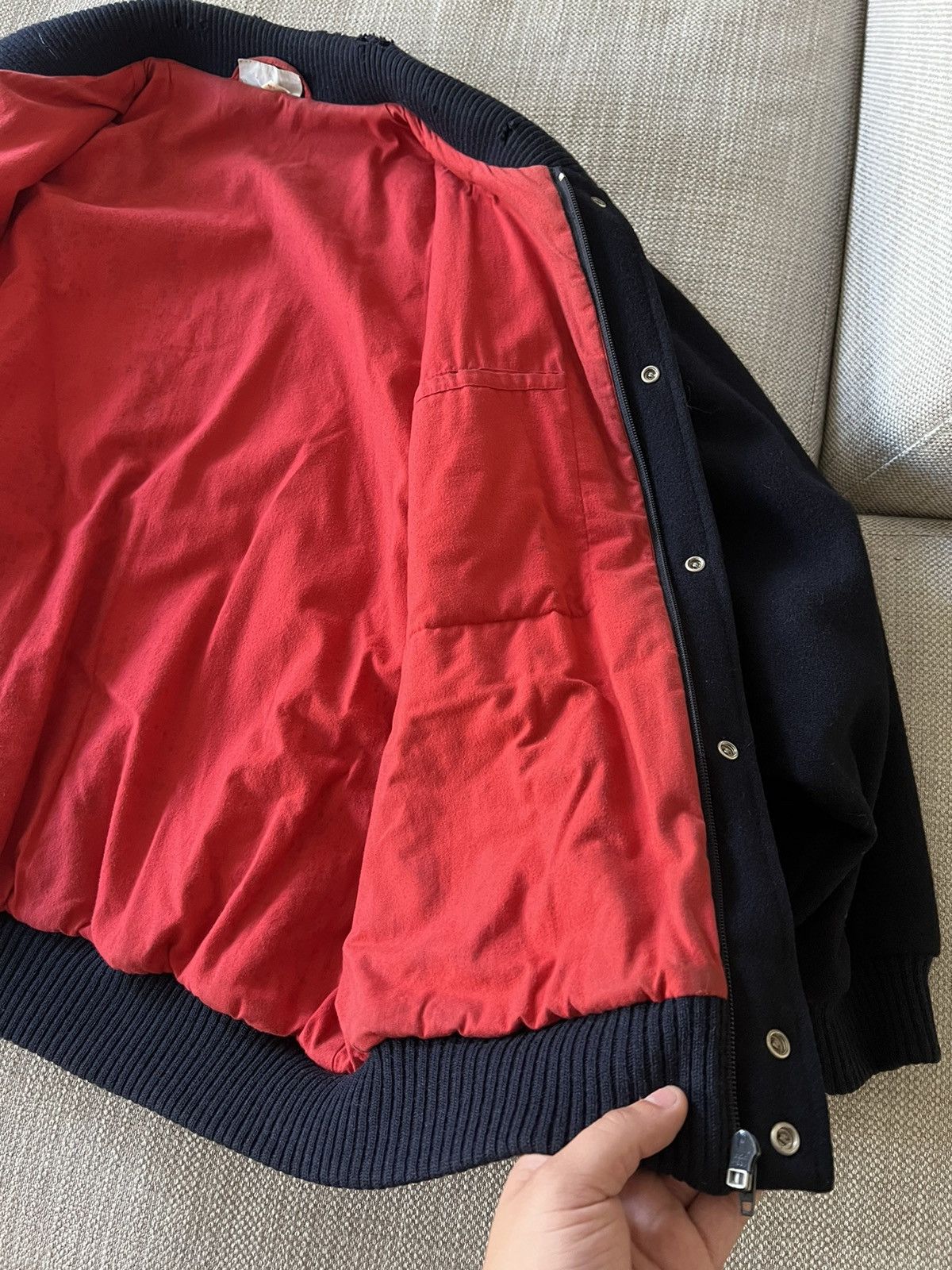 Lacoste × Vintage Vintage 80s 💥 Lacoste Jacket Wool Varsity Bomber Size US XL / EU 56 / 4 - 18 Thumbnail