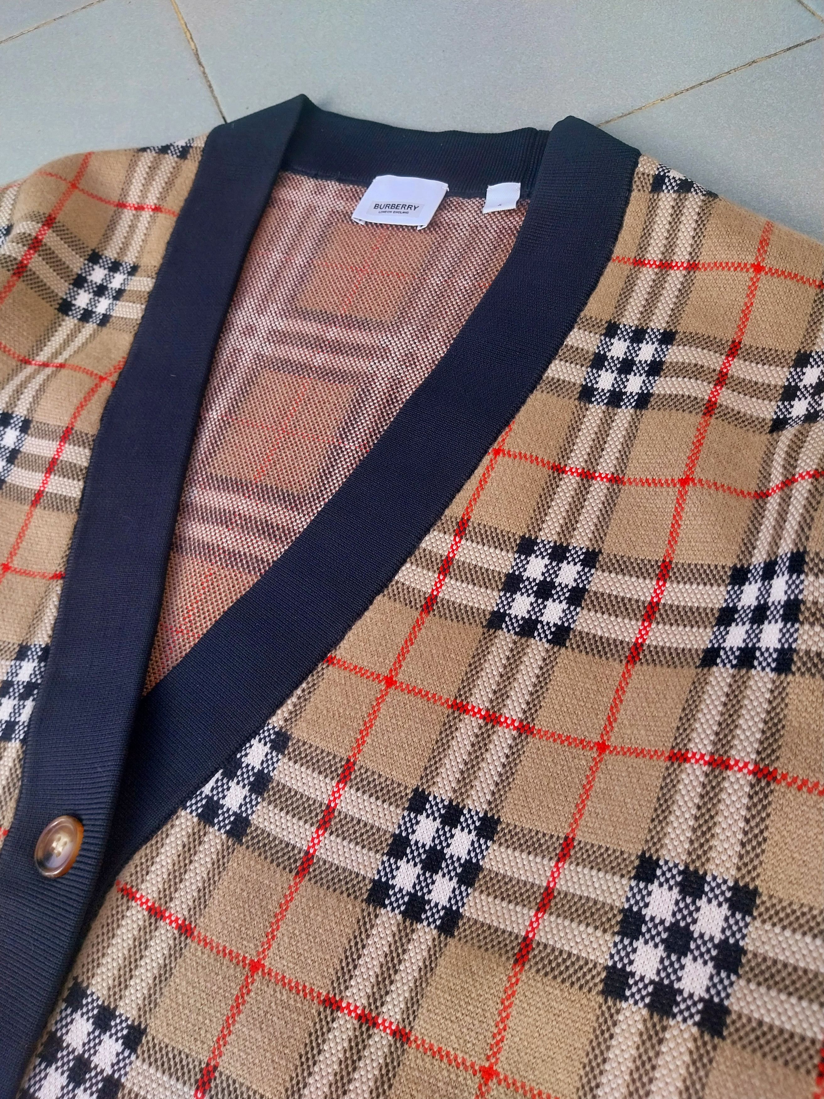 Burberry Plaided Burberry Beige Glaisnock Cardigan Jacket Size L / US 10 / IT 46 - 6 Thumbnail