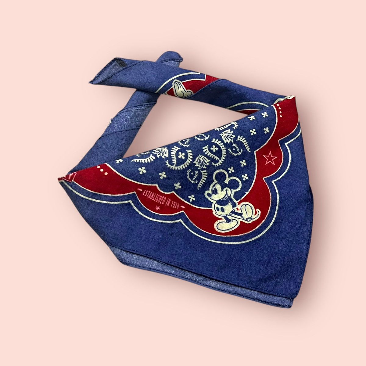 Disney × Mickey Mouse × Vintage VINTAGE DISNEY MICKEY MOUSE BANDANA / HANDKERCHIEF / SCARF Size ONE SIZE - 3 Thumbnail