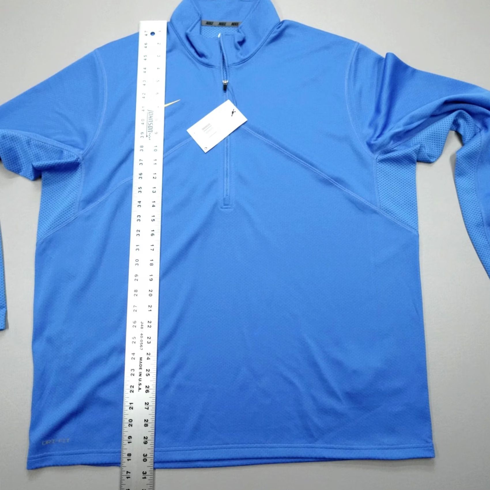 Nike Nike Dri-Fit Training Pullover L/S Top 1/4 Zip Men's 2XL Signal Blue M53181 Size US XXL / EU 58 / 5 - 7 Thumbnail